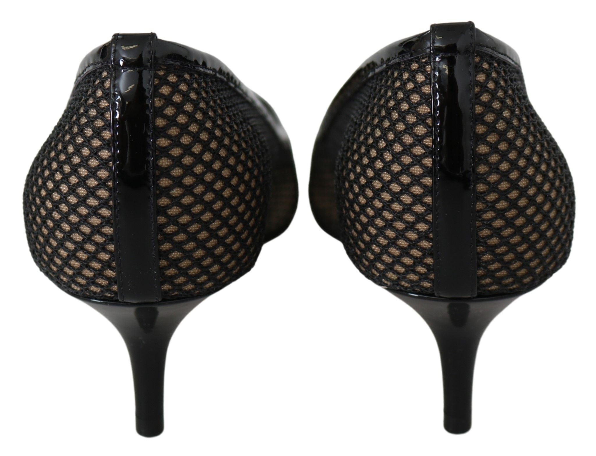 Jimmy Choo Black Mesh and Leather Amika 50 Pumps Shoes - DEA STILOSA MILANO