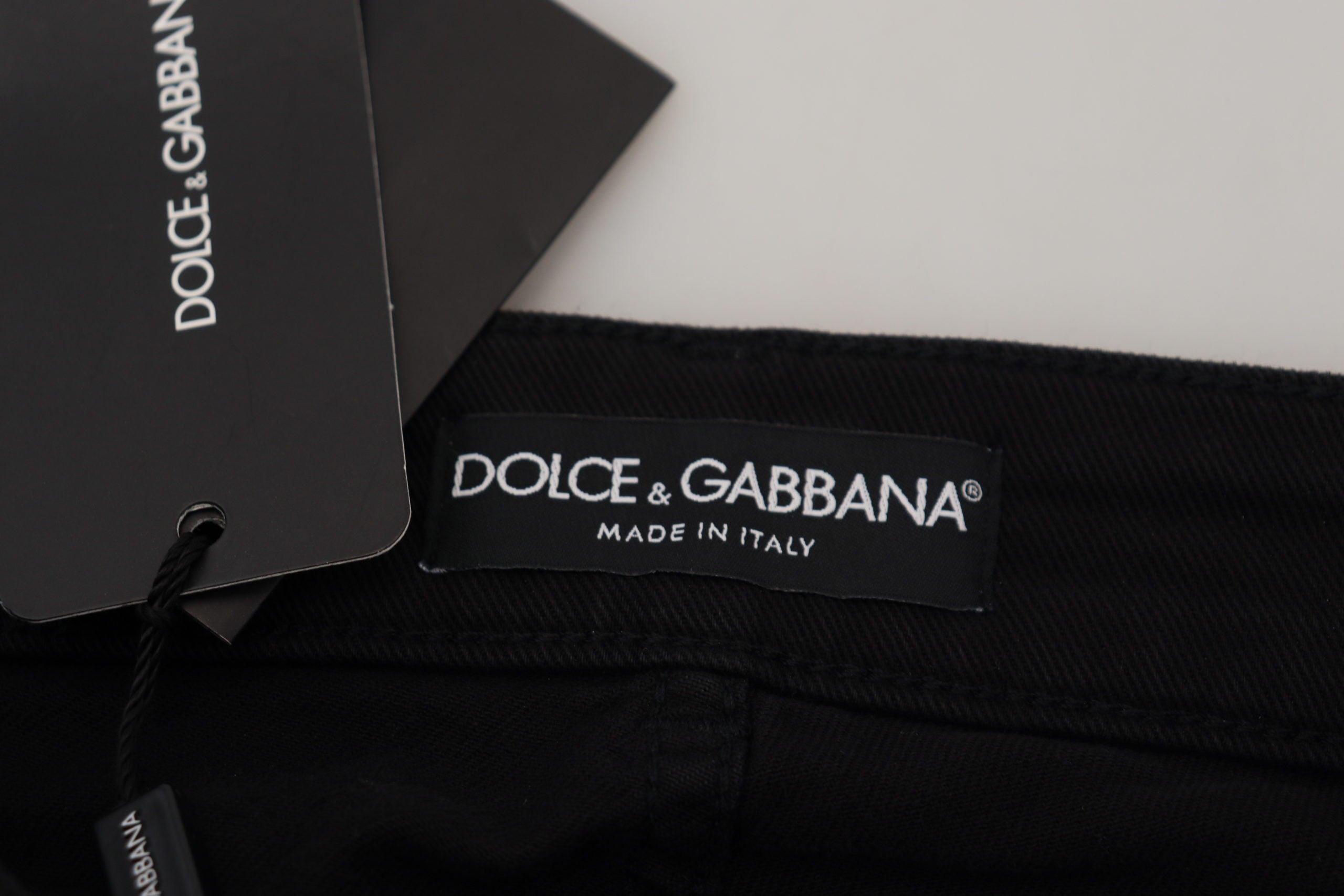 Dolce & Gabbana Black Cotton Skinny Mid Waist Denim Jeans - DEA STILOSA MILANO