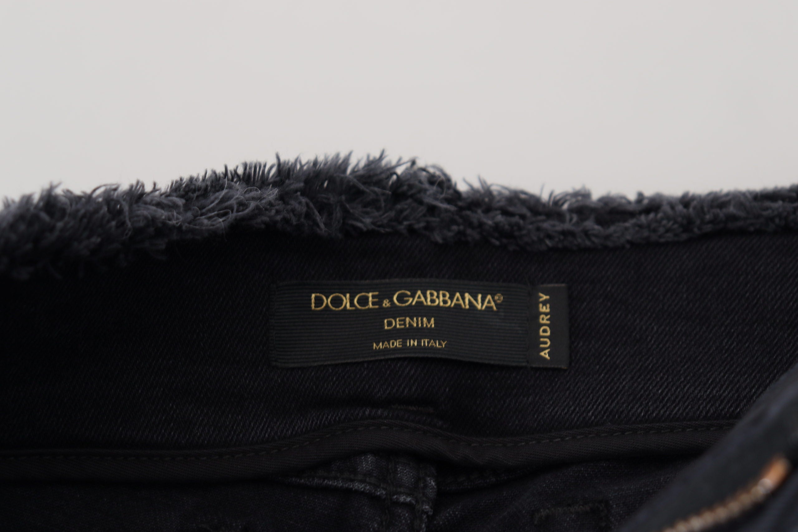 Dolce & Gabbana Black Cotton Skinny High Waist Denim Jeans - DEA STILOSA MILANO
