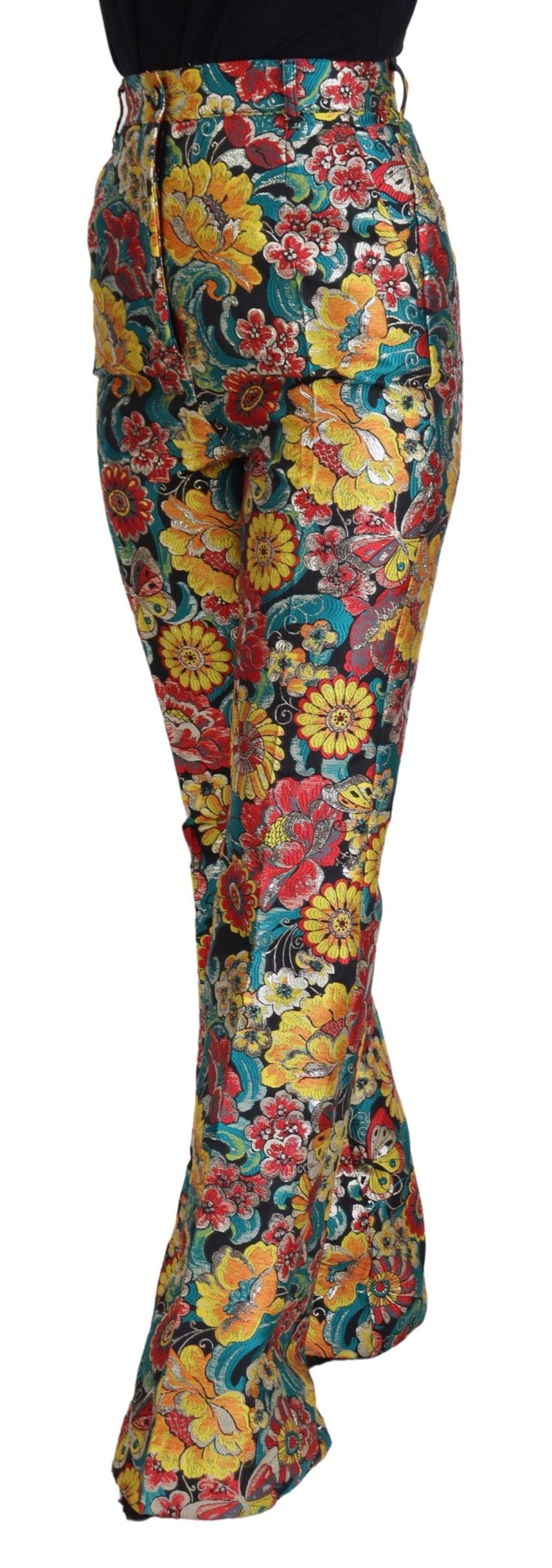 Dolce & Gabbana Multicolor Floral Women Flared Pants - DEA STILOSA MILANO