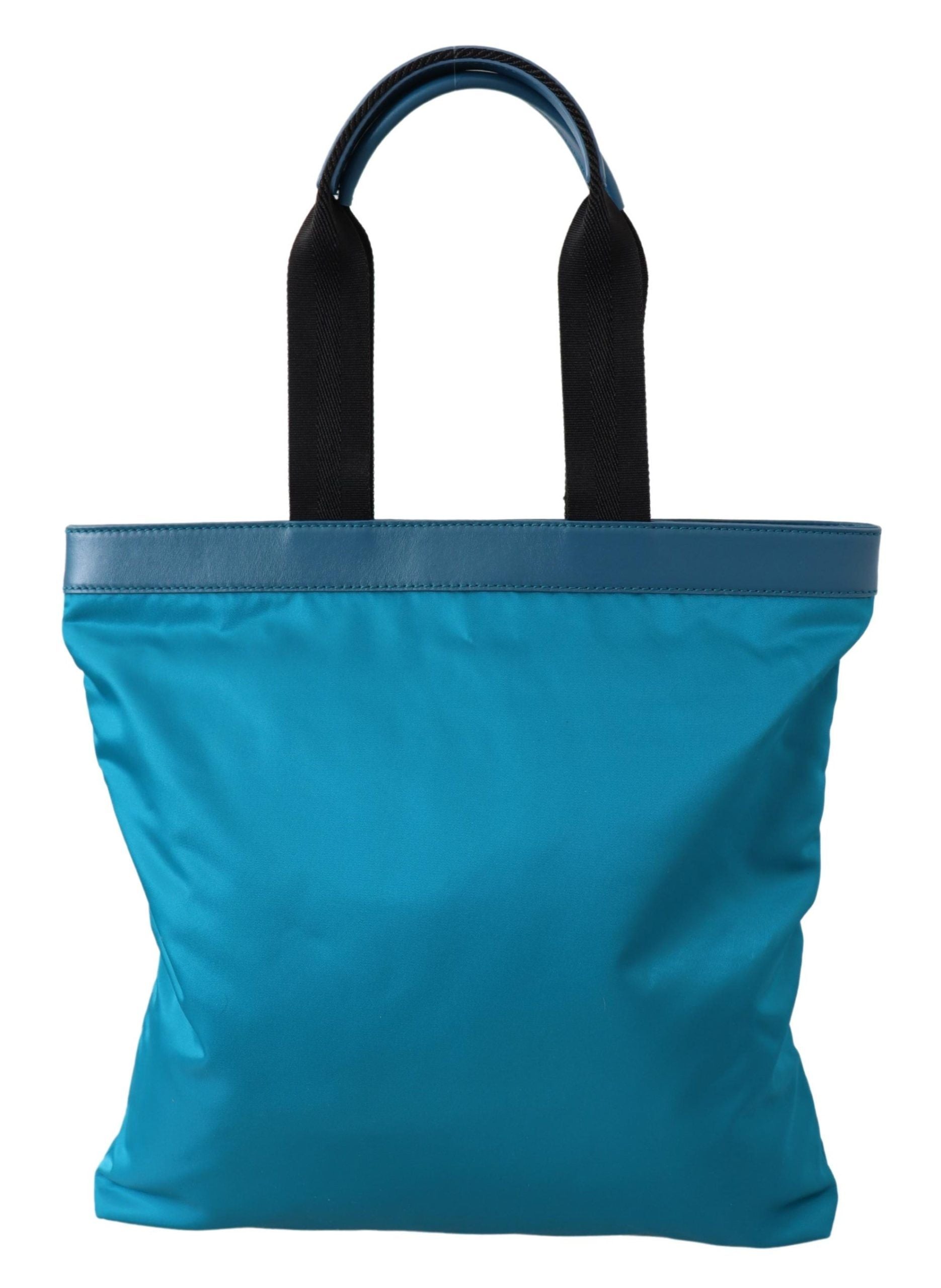 Dolce & Gabbana Sapphire Blue Nylon Tote Bag with Logo Detail - DEA STILOSA MILANO