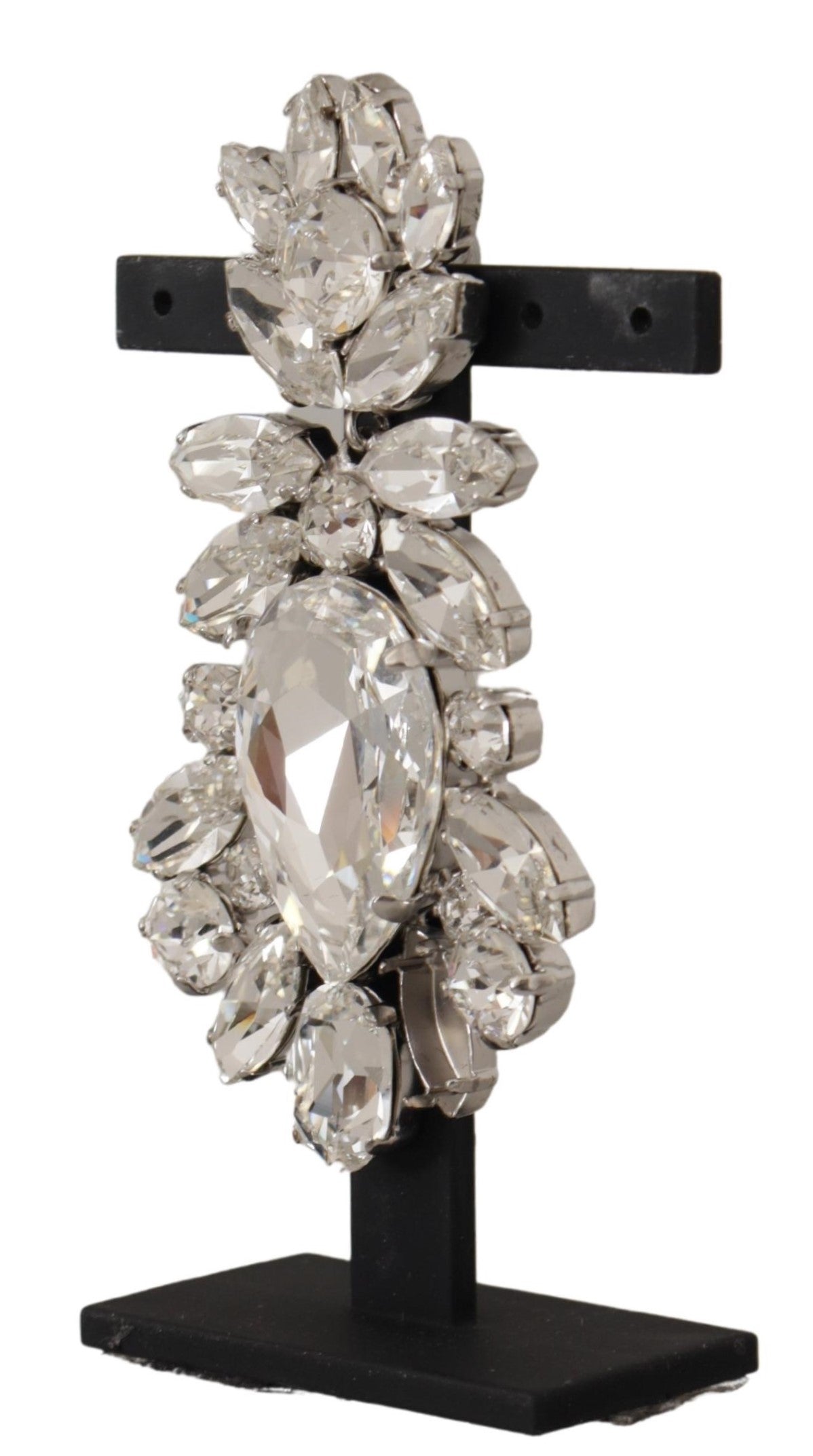Dolce & Gabbana White Large Baroque Crystal Women Brooch - DEA STILOSA MILANO