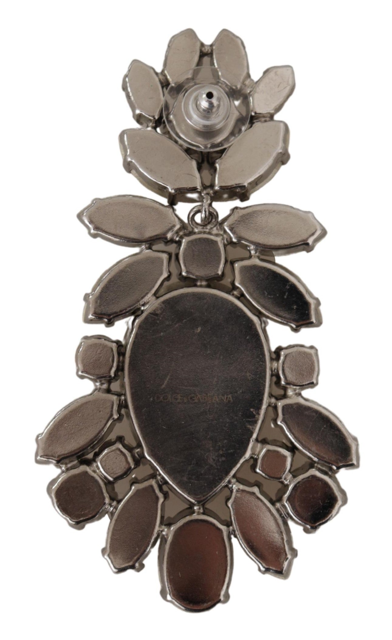 Dolce & Gabbana White Large Baroque Crystal Women Brooch - DEA STILOSA MILANO
