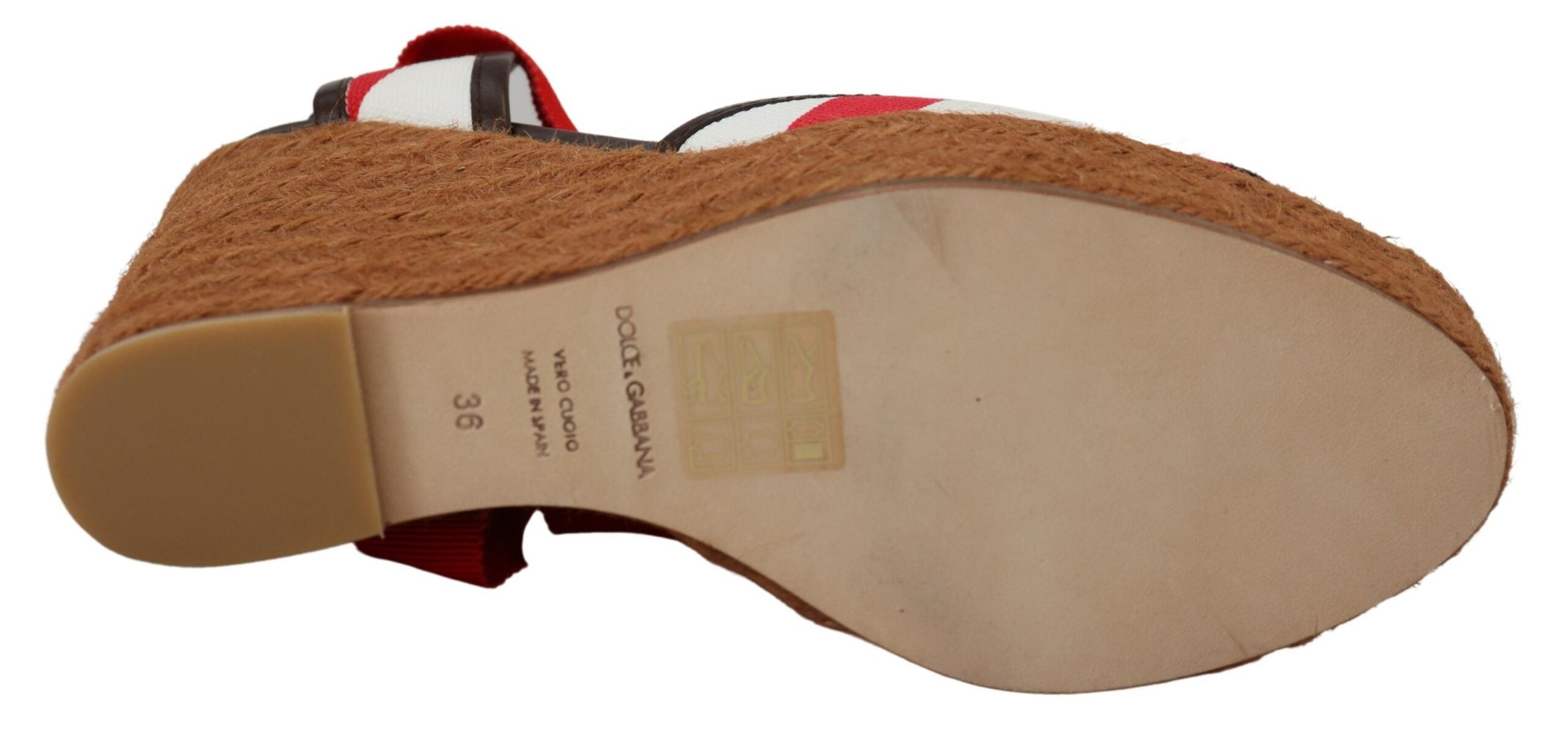 Dolce & Gabbana Multicolor Wedges Lace Up Strap Logo Print Sandals - DEA STILOSA MILANO