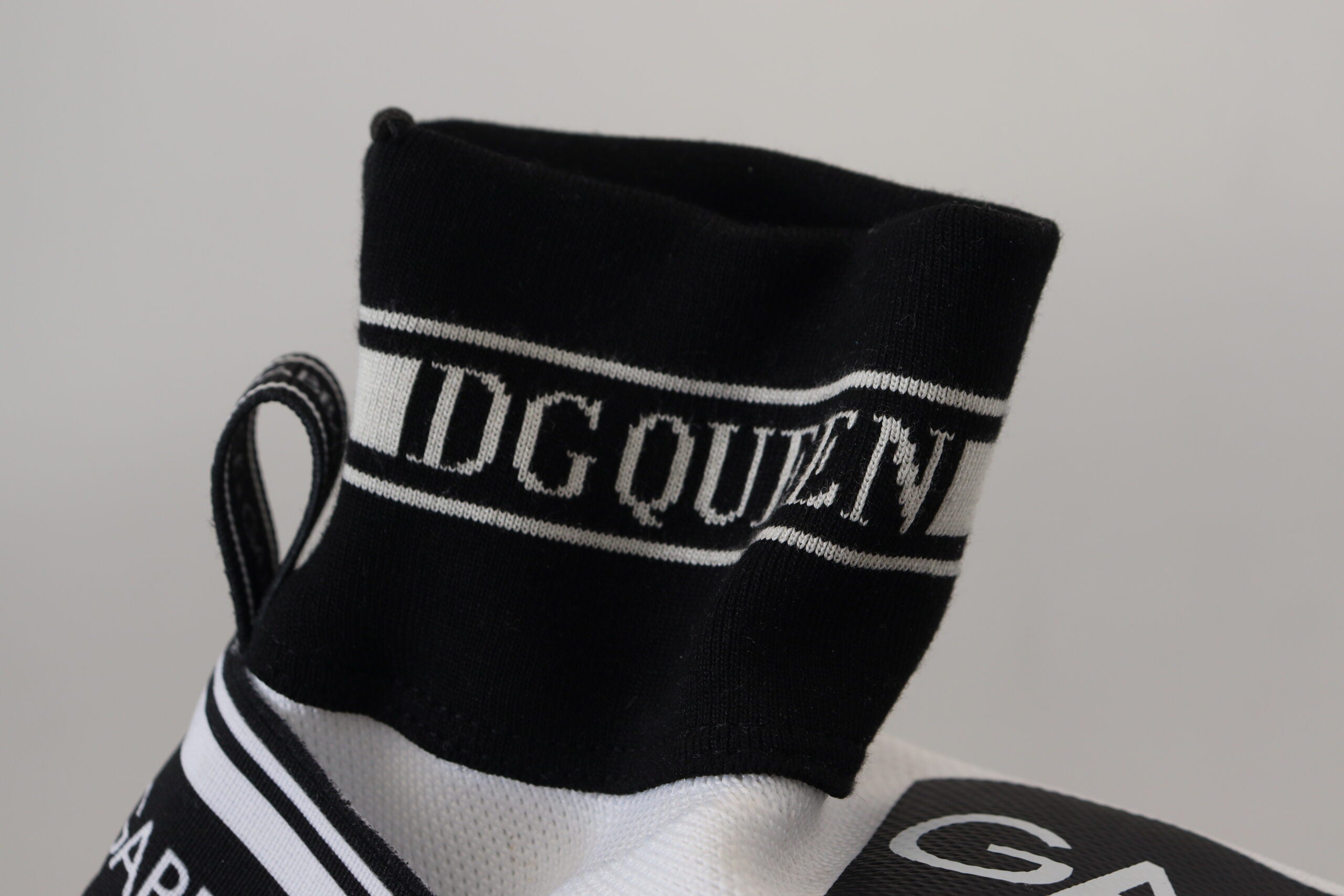 Dolce & Gabbana White Black Sorrento Socks Sneakers Shoes - DEA STILOSA MILANO