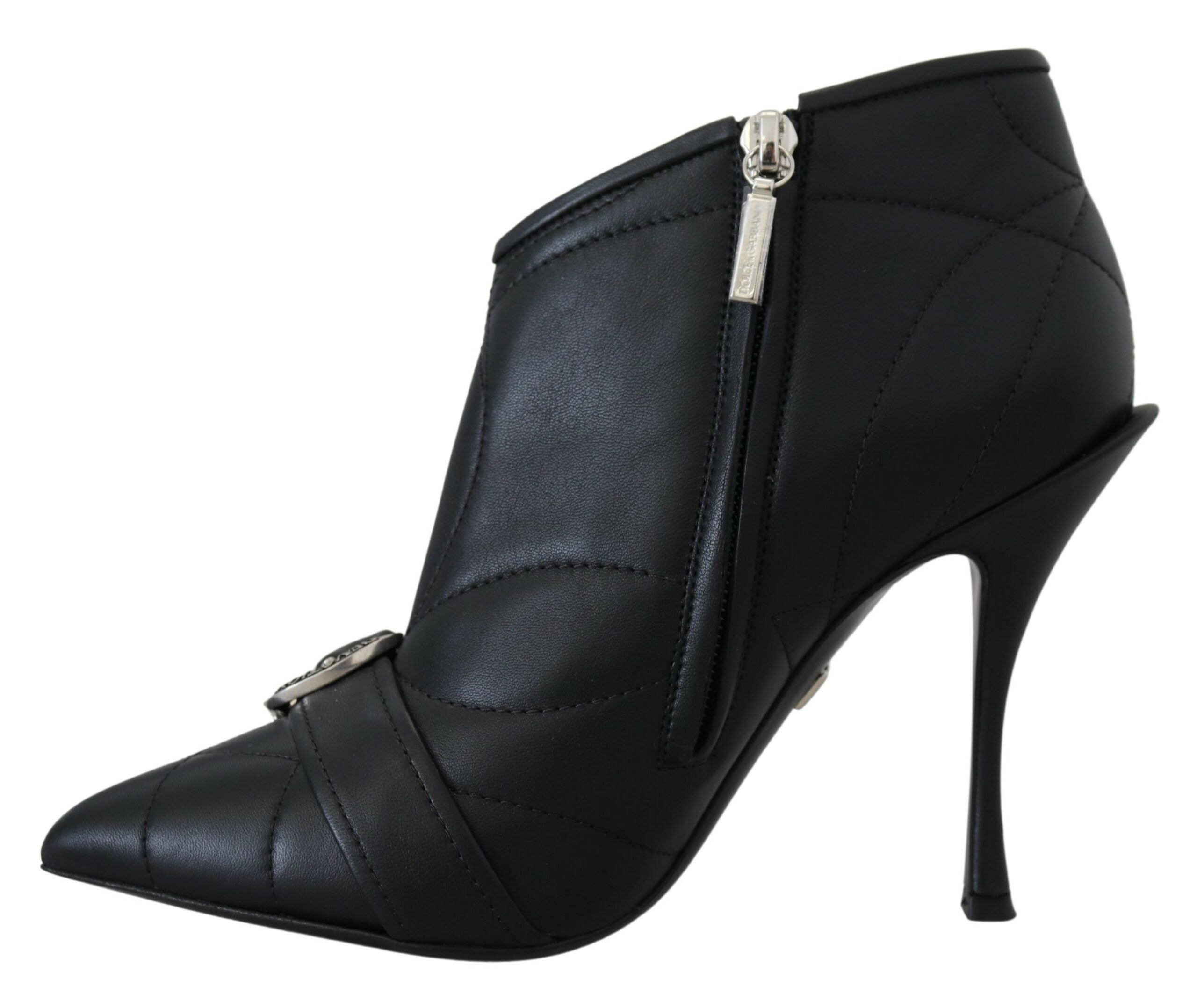 Dolce & Gabbana Black Devotion Quilted Buckled Ankle Boots Shoes - DEA STILOSA MILANO