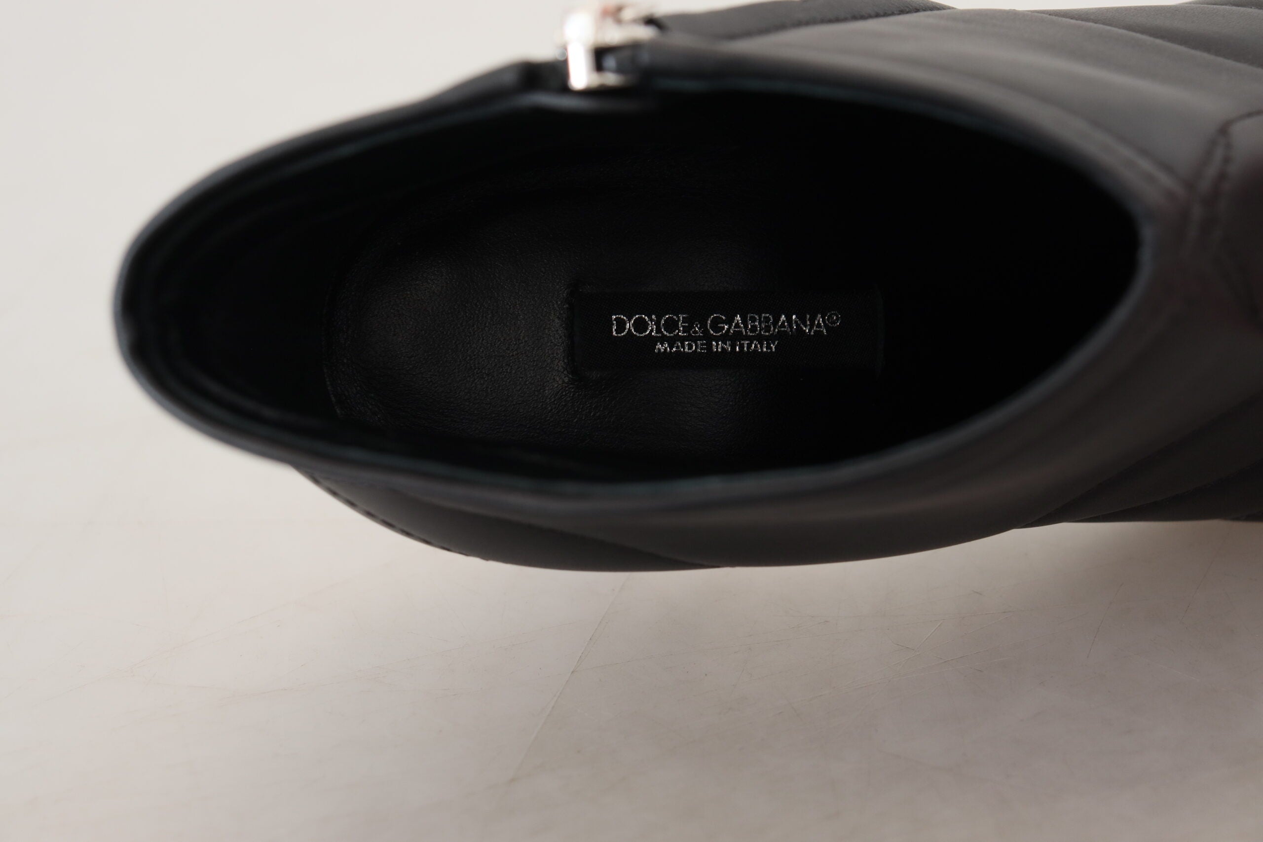 Dolce & Gabbana Black Devotion Quilted Buckled Ankle Boots Shoes - DEA STILOSA MILANO