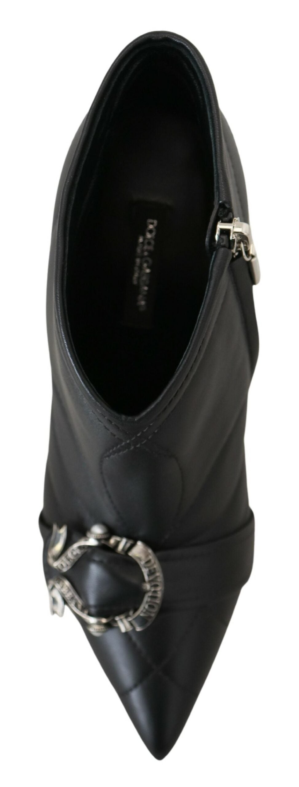 Dolce & Gabbana Black Devotion Quilted Buckled Ankle Boots Shoes - DEA STILOSA MILANO