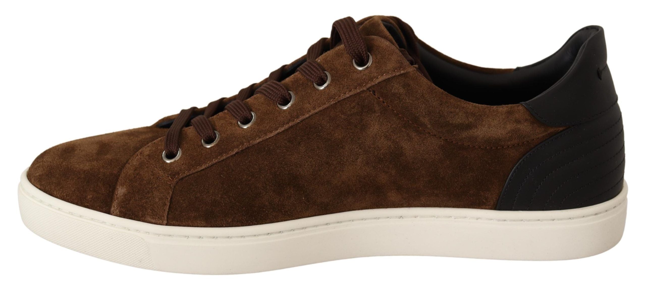 Dolce & Gabbana Brown Suede Leather Mens Low Tops Sneakers - DEA STILOSA MILANO