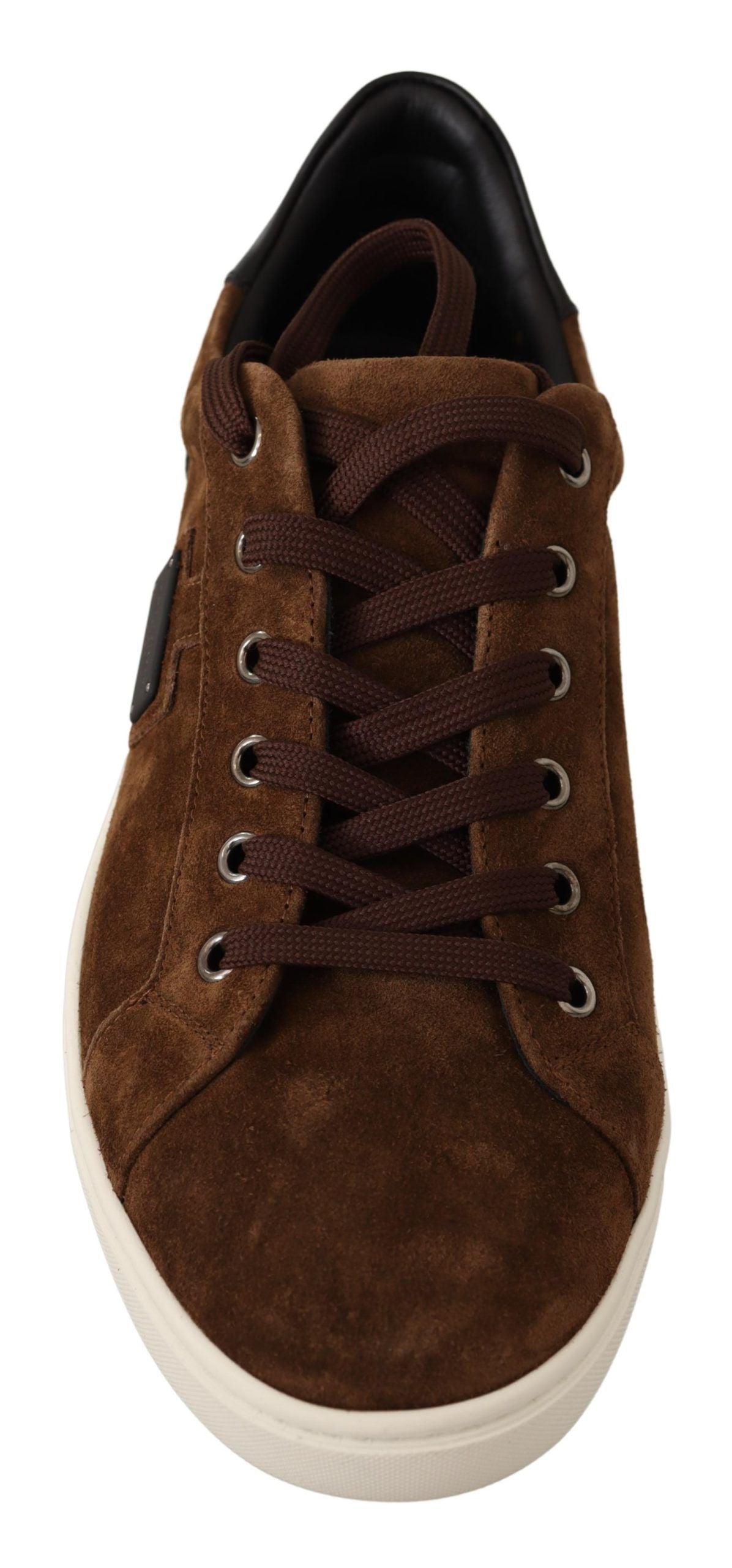 Dolce & Gabbana Brown Suede Leather Mens Low Tops Sneakers - DEA STILOSA MILANO