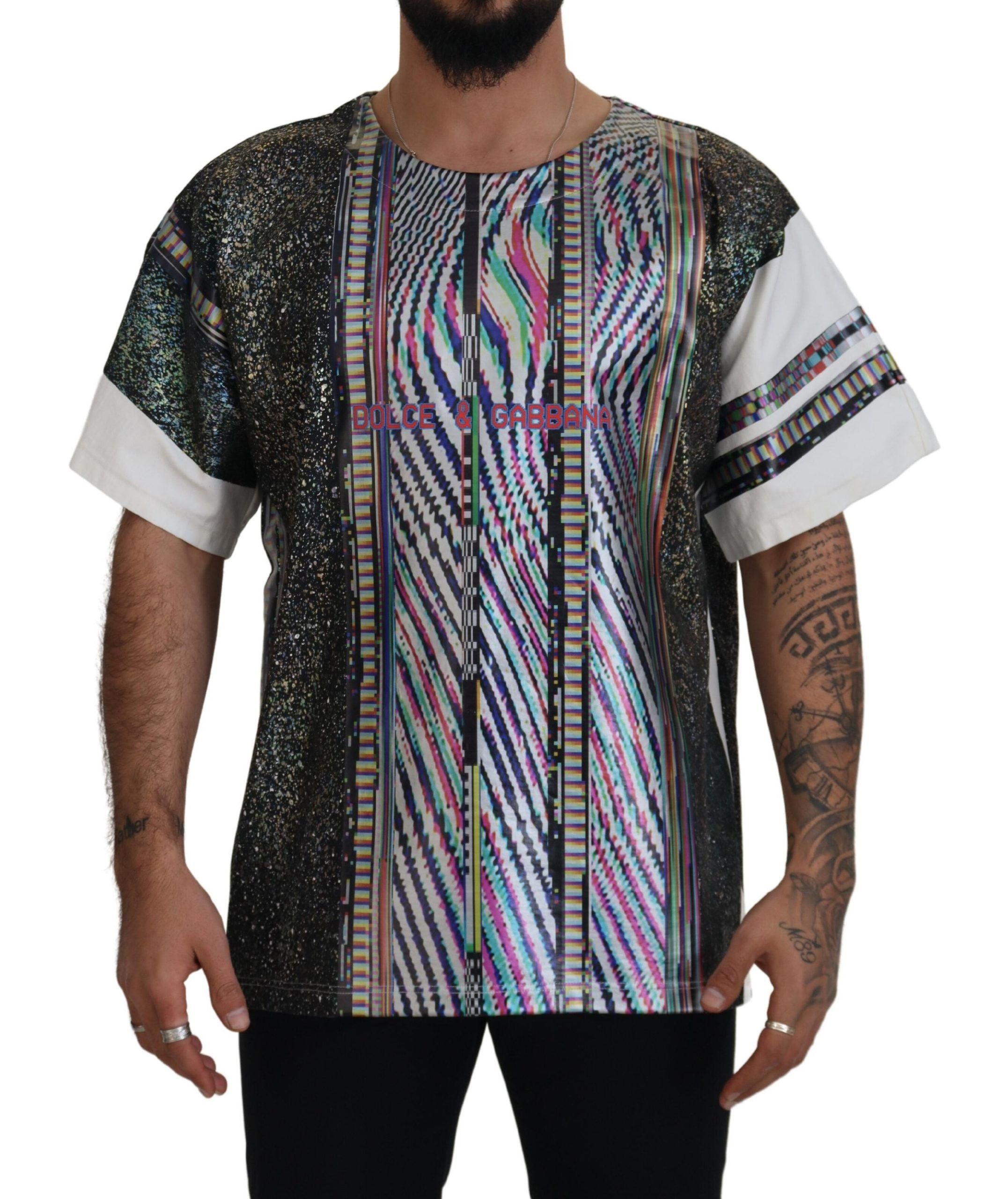Dolce & Gabbana Multicolor Patterned Short Sleeves T-shirt - DEA STILOSA MILANO