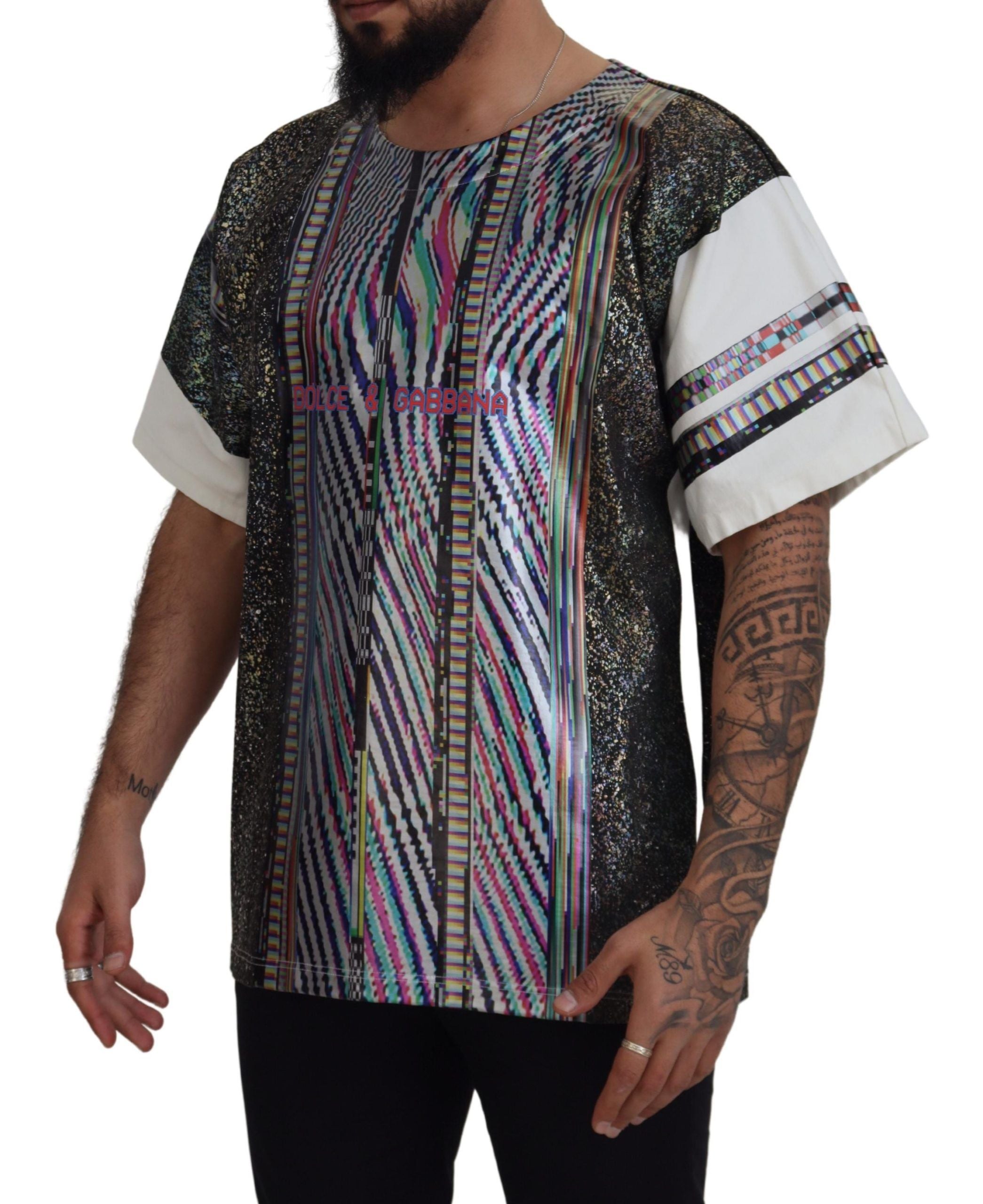 Dolce & Gabbana Multicolor Patterned Short Sleeves T-shirt - DEA STILOSA MILANO