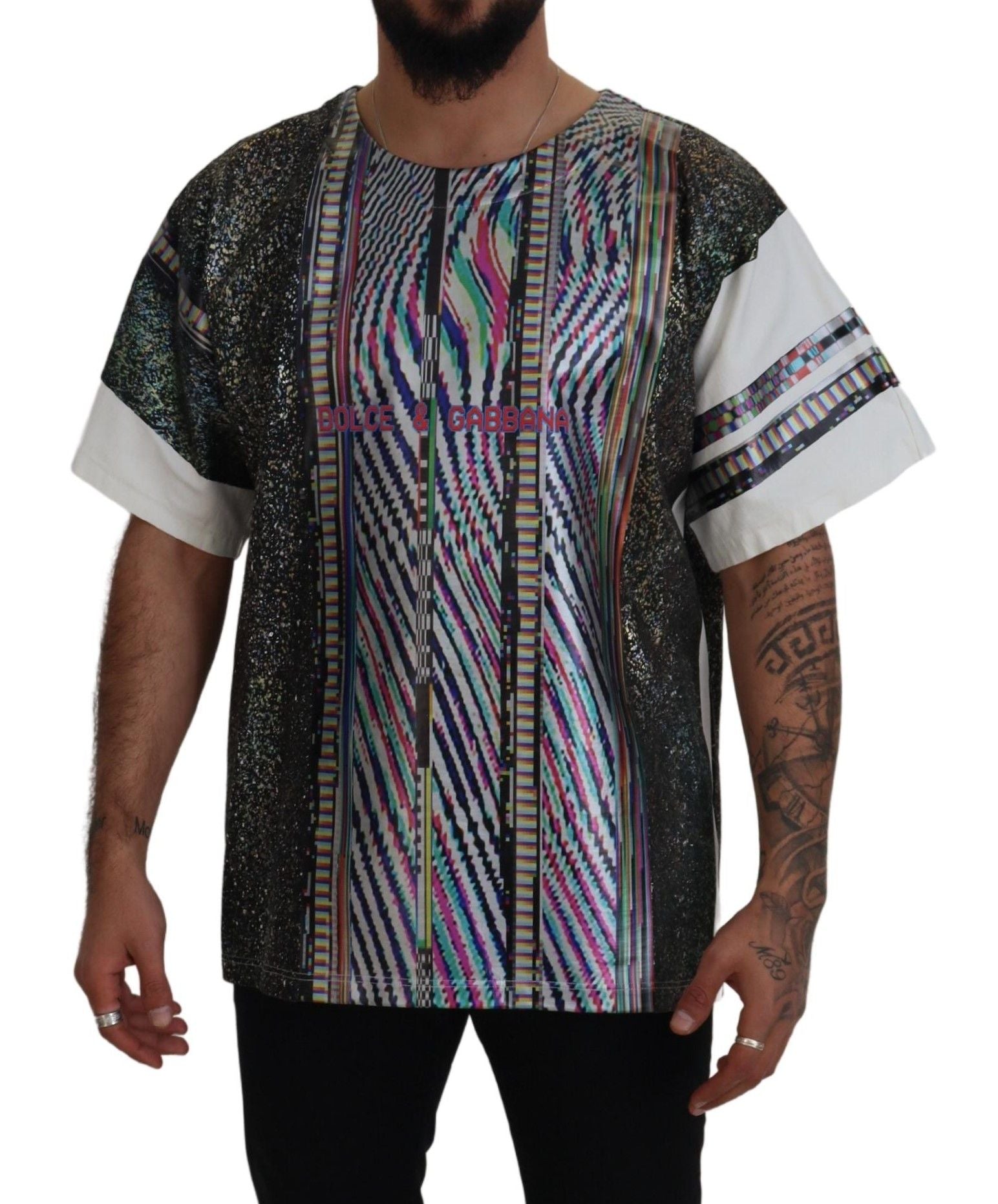 Dolce & Gabbana Multicolor Patterned Short Sleeves T-shirt - DEA STILOSA MILANO