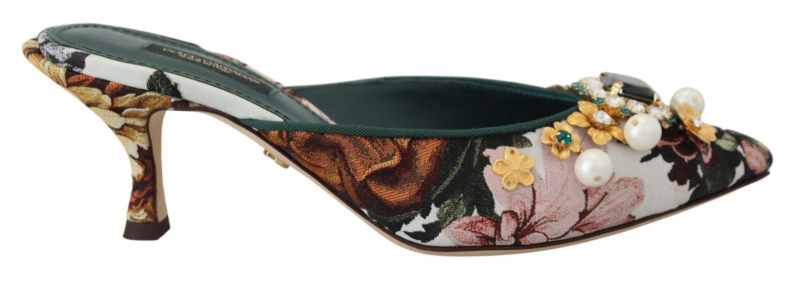 Dolce & Gabbana Multicolor Crystal Embellishment Slip On Sandals - DEA STILOSA MILANO
