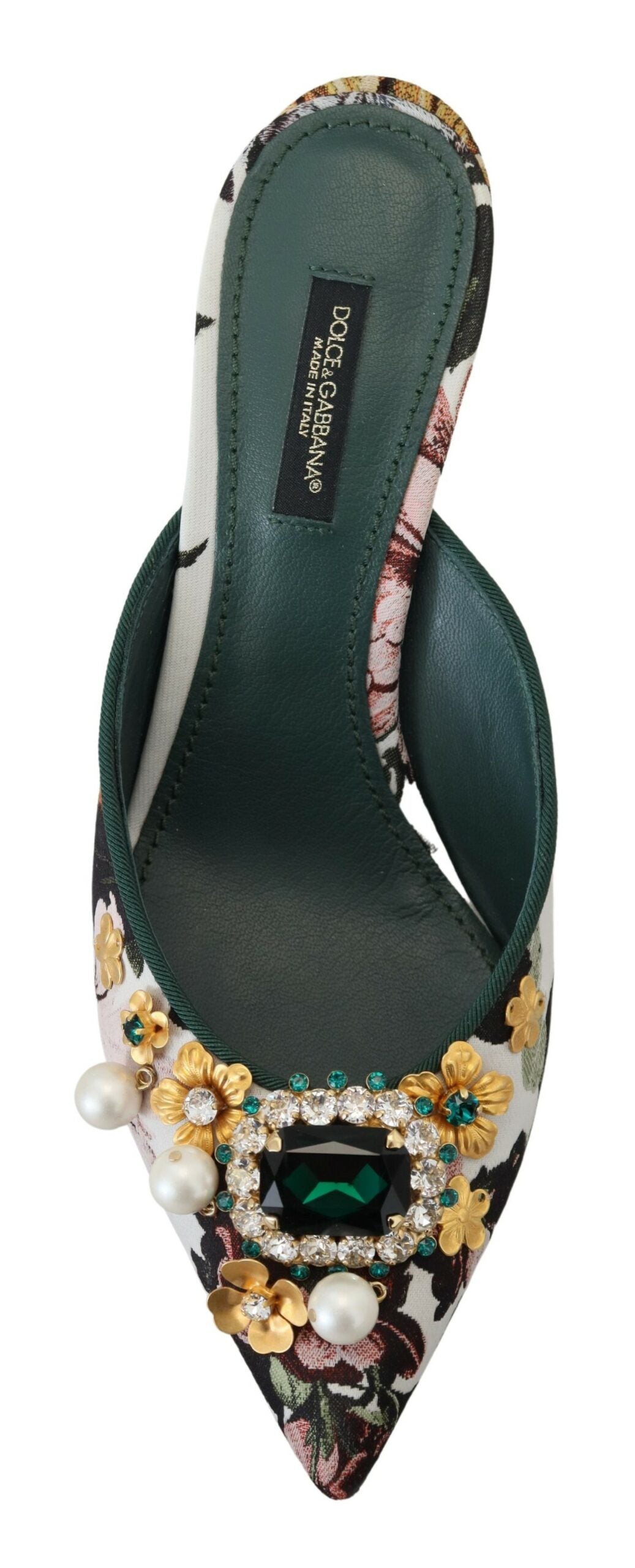 Dolce & Gabbana Multicolor Crystal Embellishment Slip On Sandals - DEA STILOSA MILANO