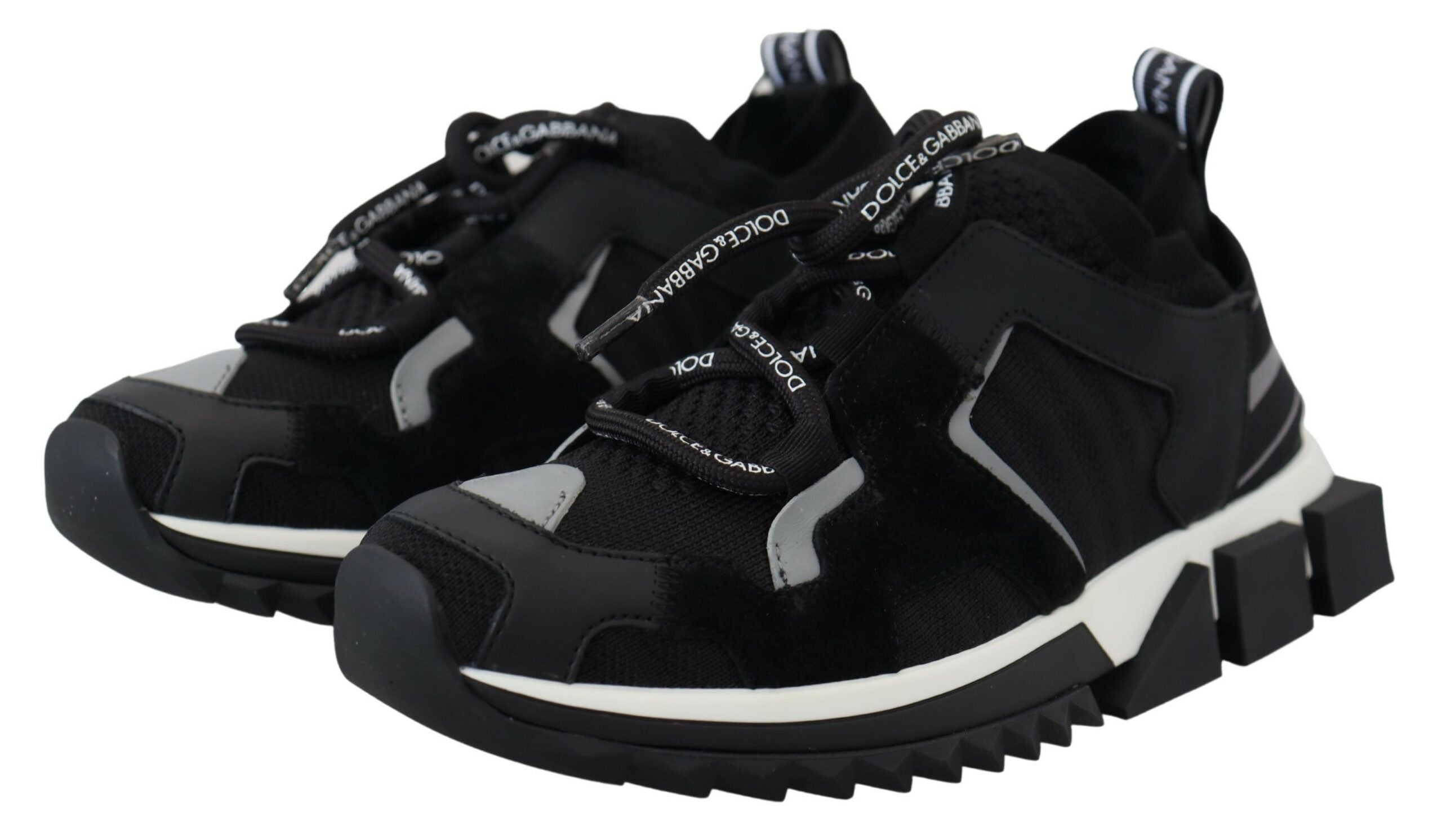 Dolce & Gabbana Black Mesh Sorrento Trekking Sneakers Shoes - DEA STILOSA MILANO