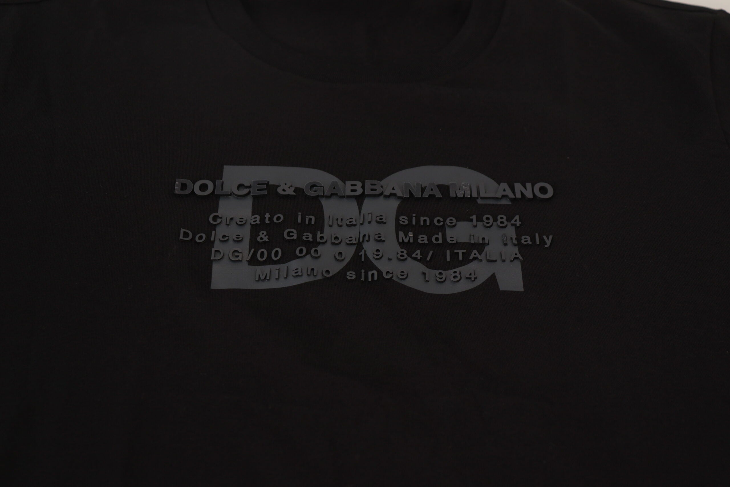 Dolce & Gabbana Black Logo Crew Neck Short Sleeves T-shirt - DEA STILOSA MILANO
