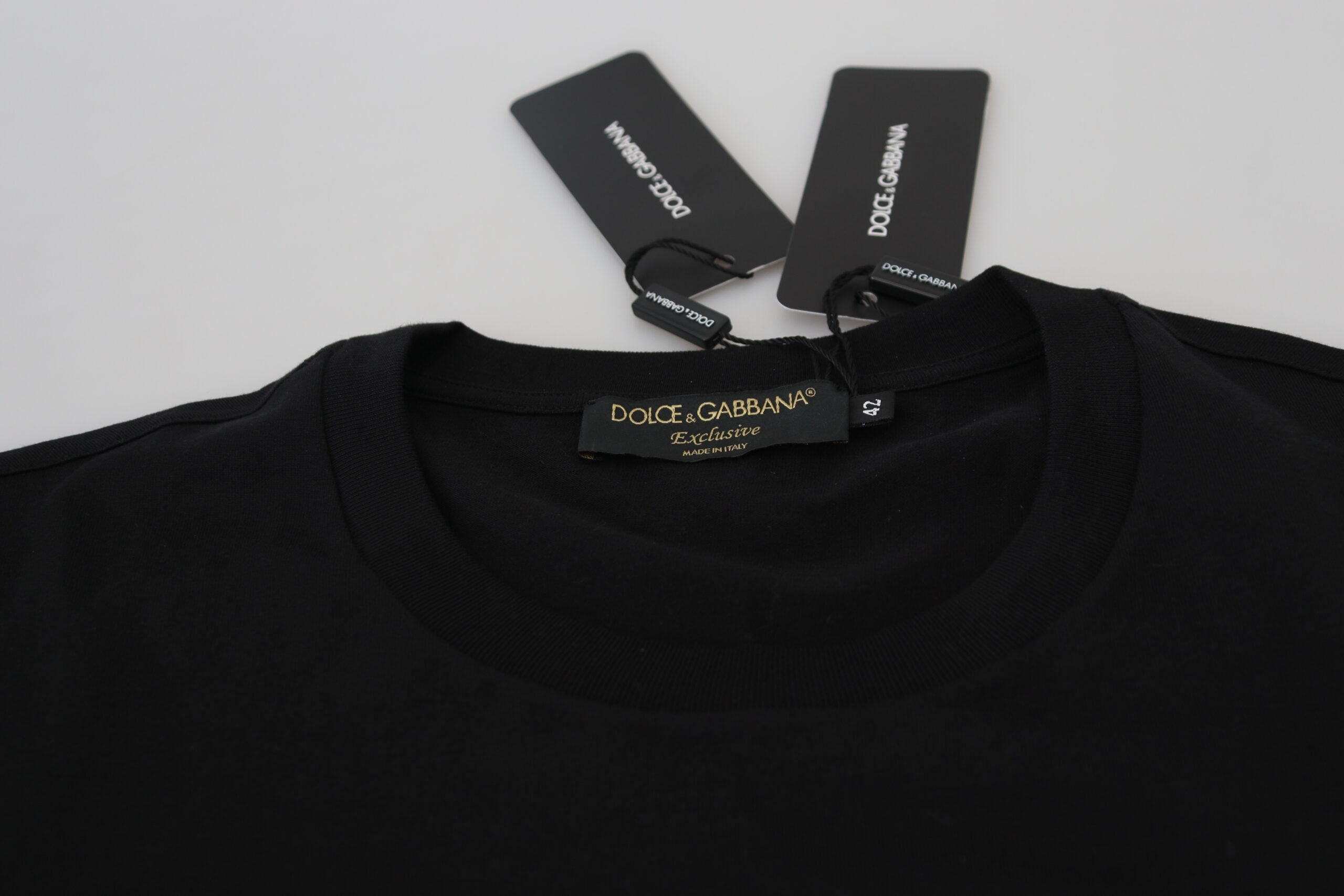Dolce & Gabbana Black Logo Crew Neck Short Sleeves T-shirt - DEA STILOSA MILANO