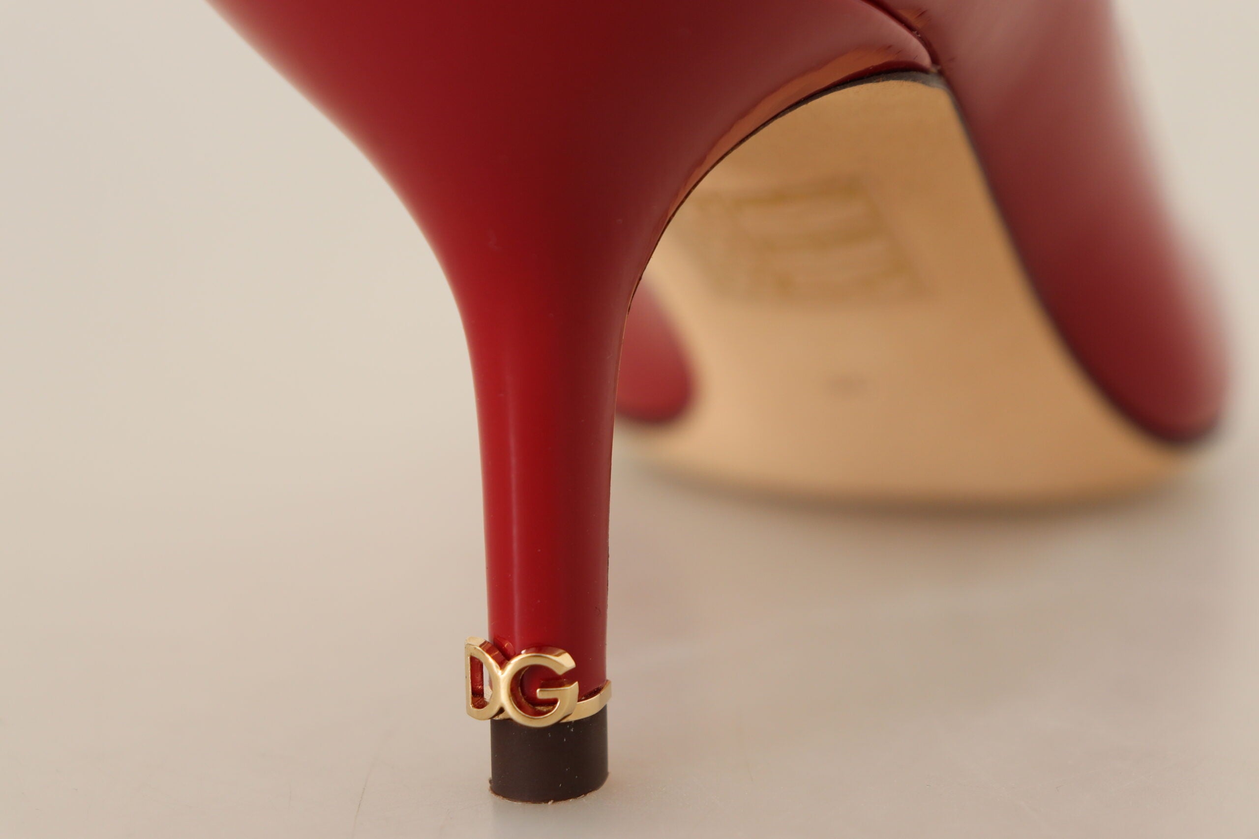 Dolce & Gabbana Red Patent Leather Kitten Heels Pumps Shoes - DEA STILOSA MILANO