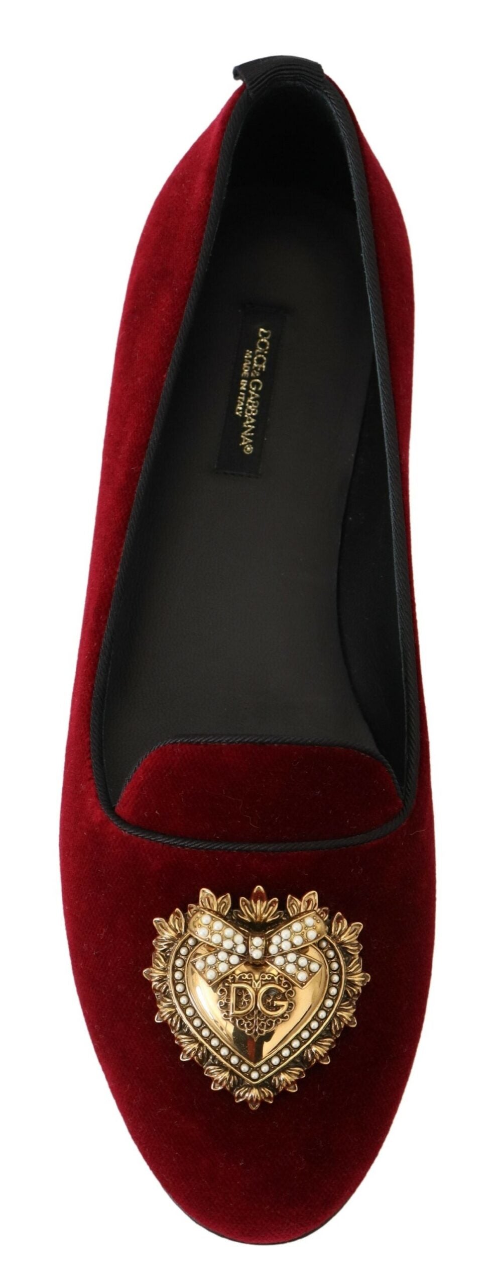 Dolce & Gabbana Bordeaux Velvet Slip-On Loafers Flats Shoes - DEA STILOSA MILANO