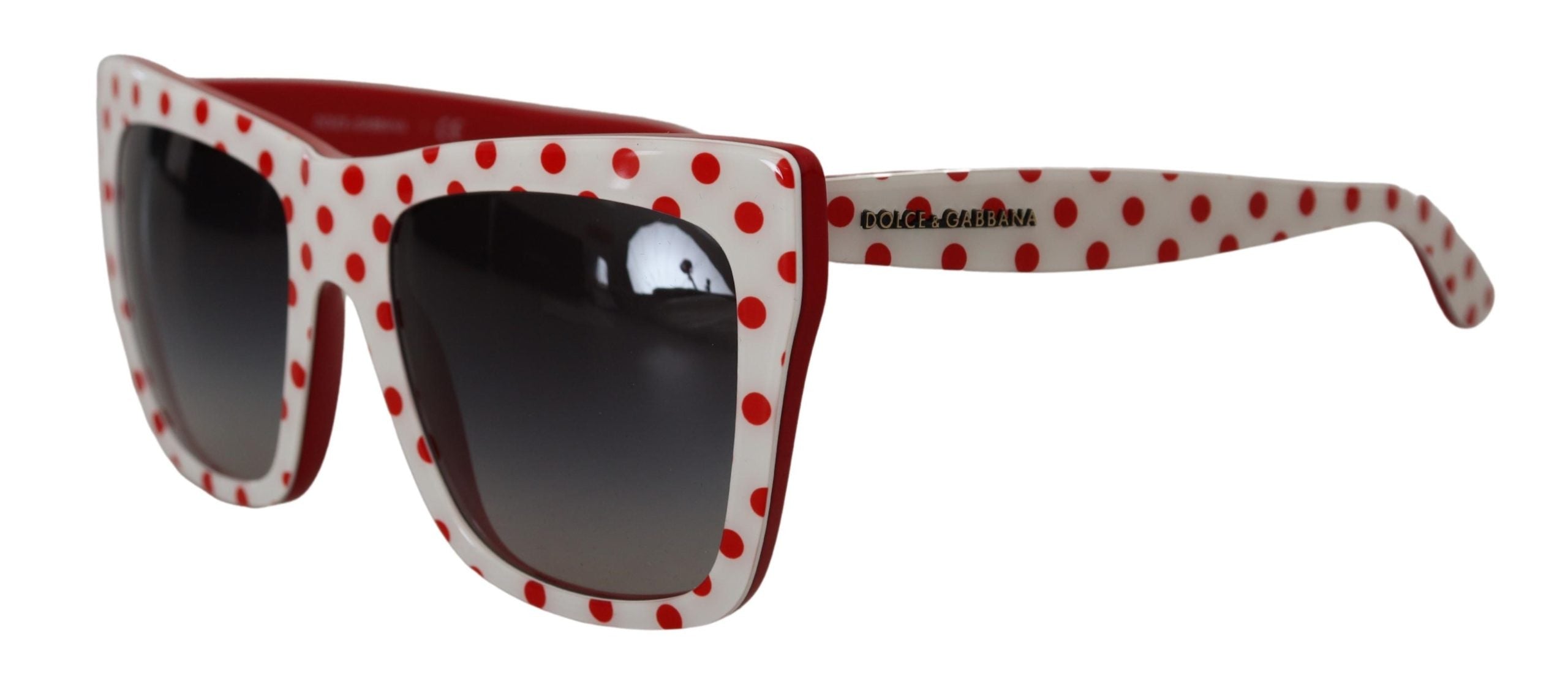 Dolce & Gabbana White Red Polka Dots Acetate DG4228 Sunglasses - DEA STILOSA MILANO