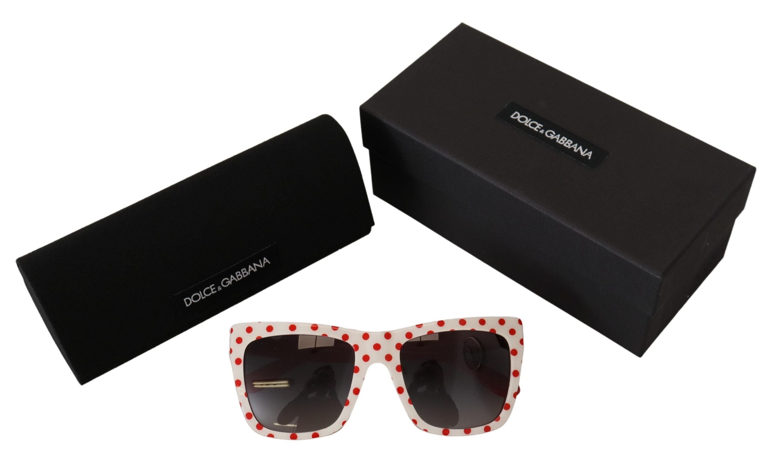 Dolce & Gabbana White Red Polka Dots Acetate DG4228 Sunglasses - DEA STILOSA MILANO