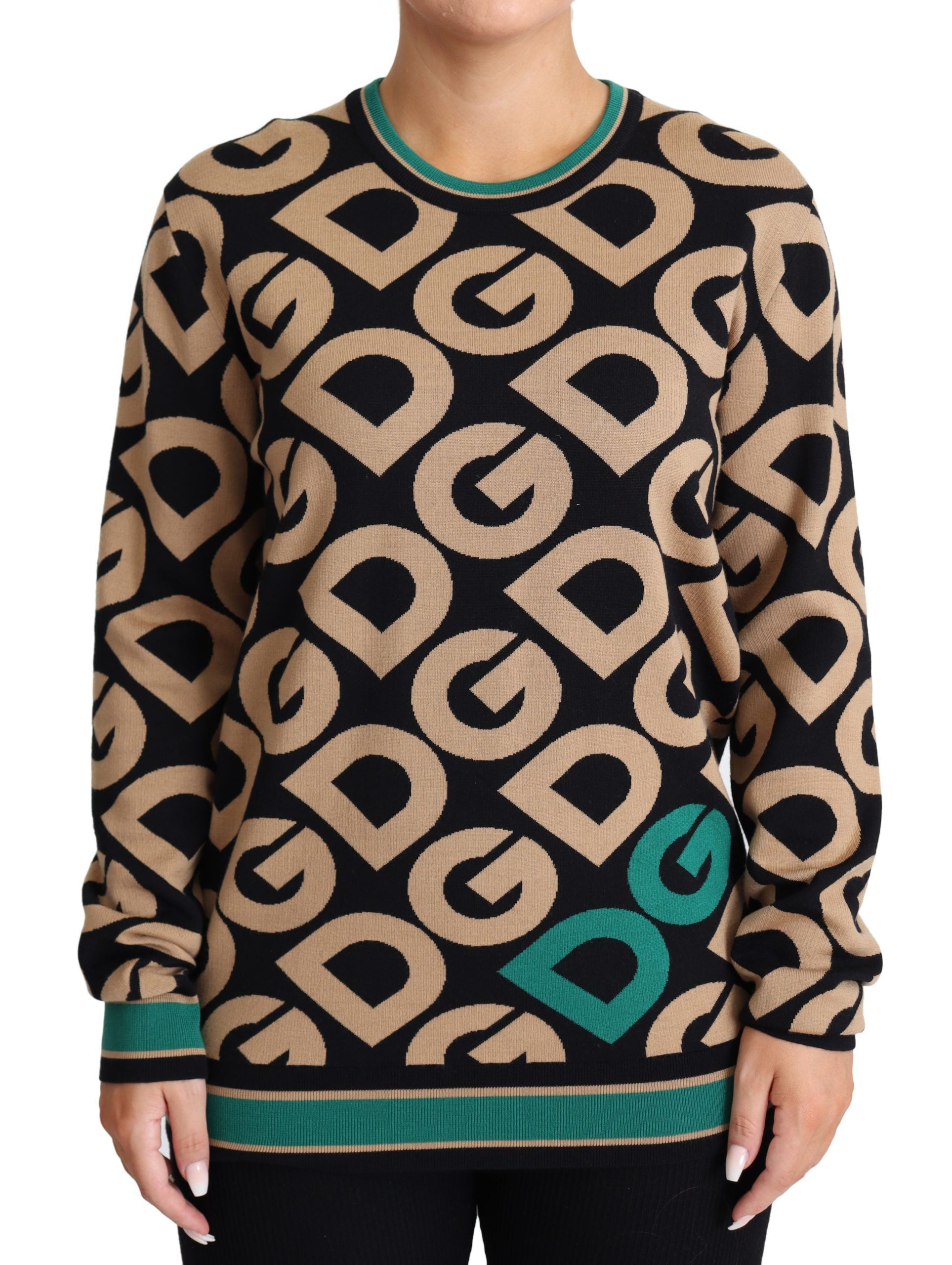 Dolce & Gabbana Multicolor DG Mania Wool Crewneck Pullover Sweater - DEA STILOSA MILANO