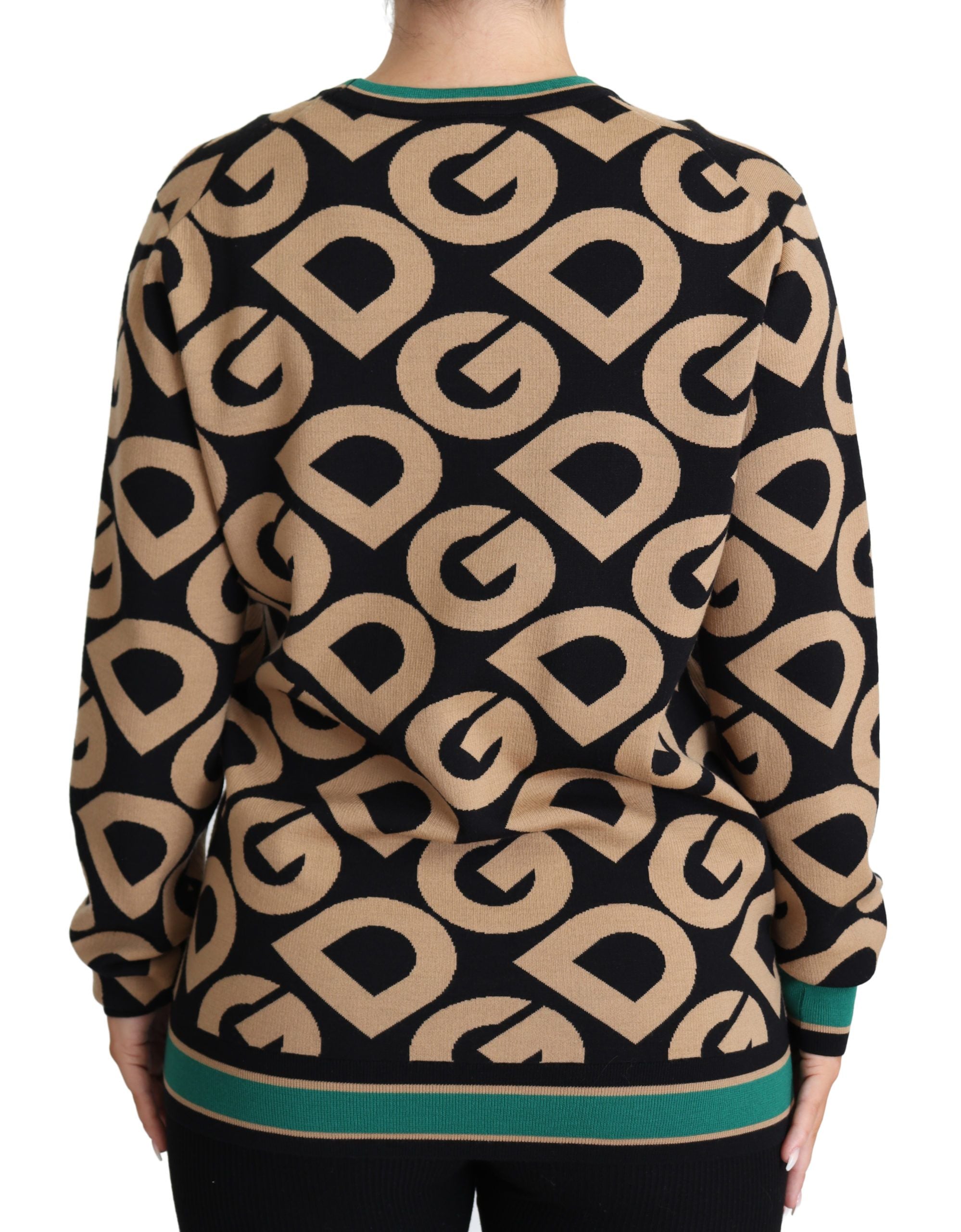 Dolce & Gabbana Multicolor DG Mania Wool Crewneck Pullover Sweater - DEA STILOSA MILANO