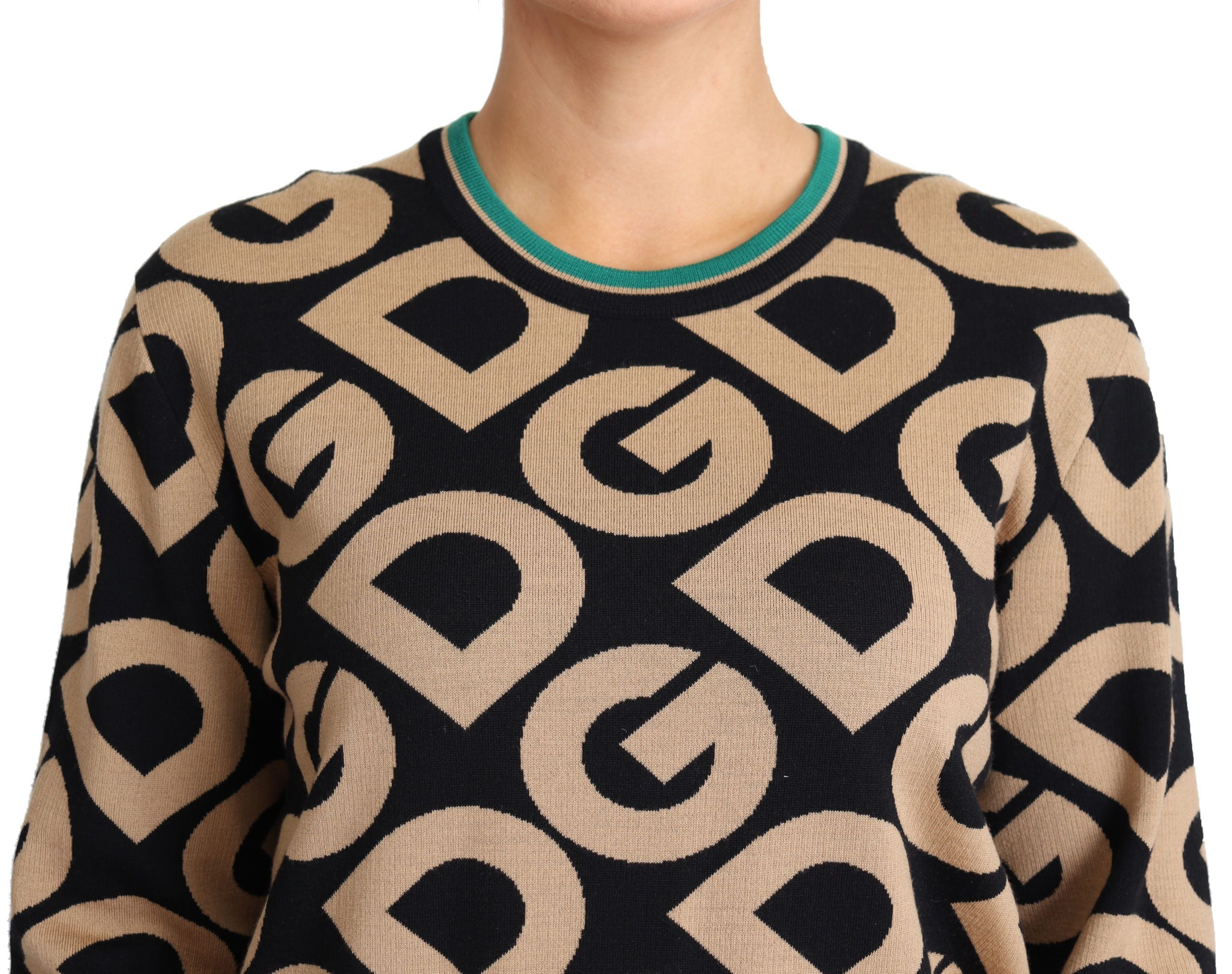 Dolce & Gabbana Multicolor DG Mania Wool Crewneck Pullover Sweater - DEA STILOSA MILANO