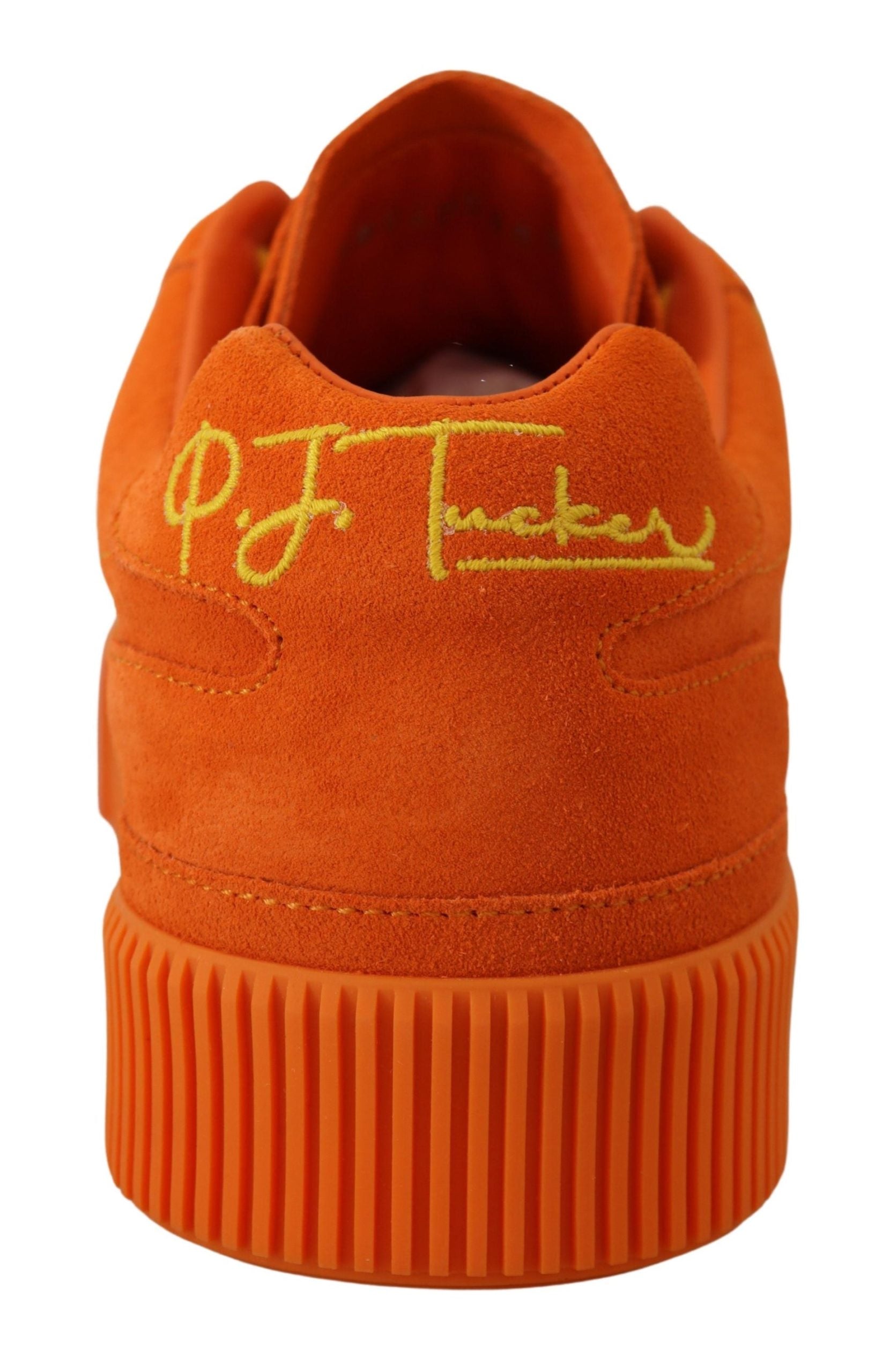 Dolce & Gabbana Orange Leather P.j. Tucker Sneakers Shoes - DEA STILOSA MILANO