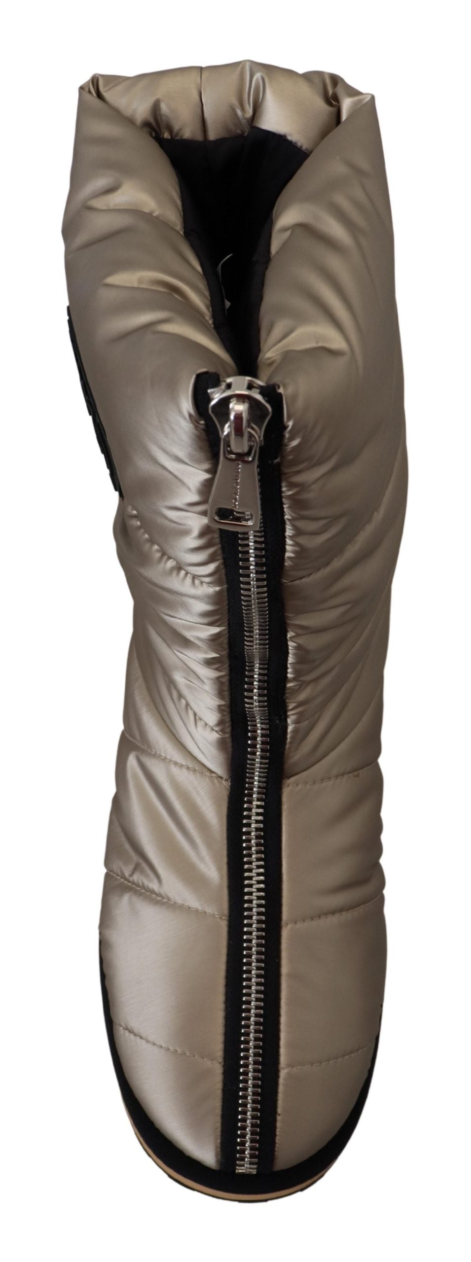 Dolce & Gabbana Silver Padded Mid Calf Winter Shoes Boots - DEA STILOSA MILANO