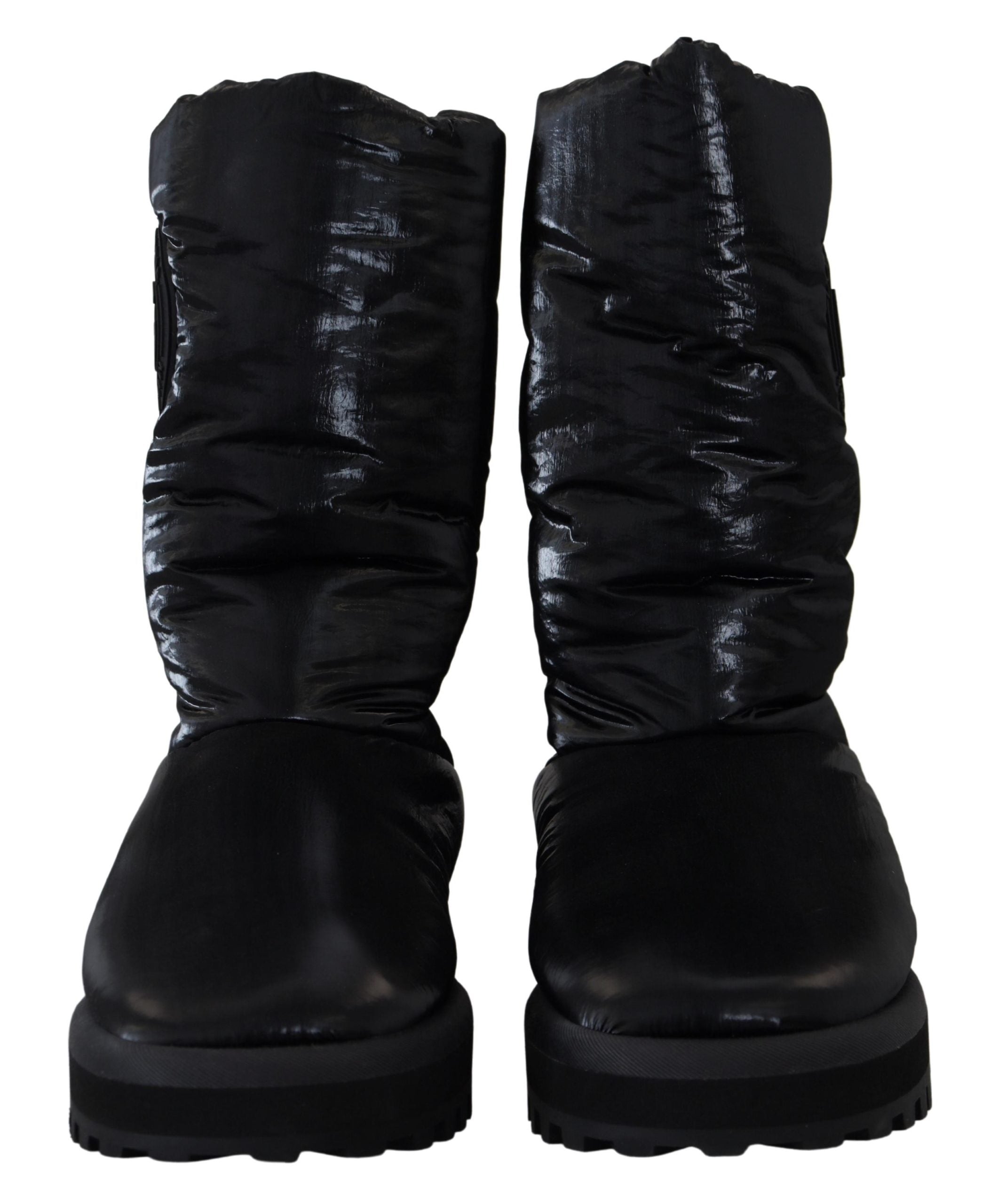 Dolce & Gabbana Black Boots Padded Mid Calf Winter Shoes - DEA STILOSA MILANO