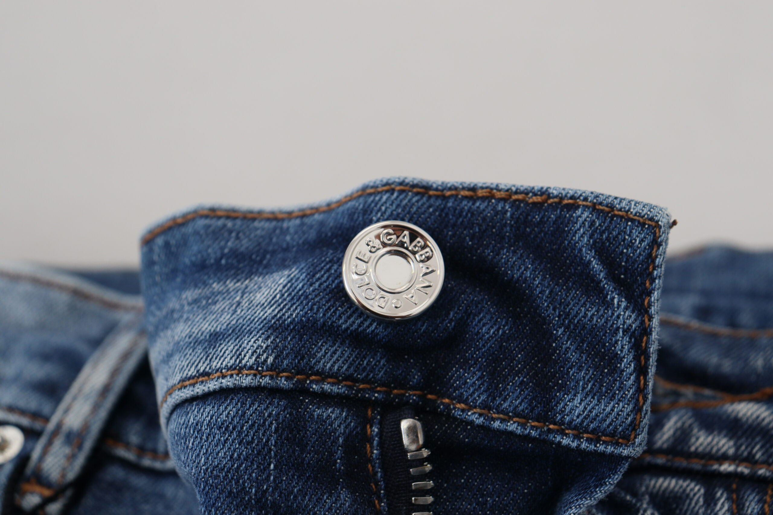 Dolce & Gabbana Blue Wash Skinny Cotton Denim Jeans - DEA STILOSA MILANO