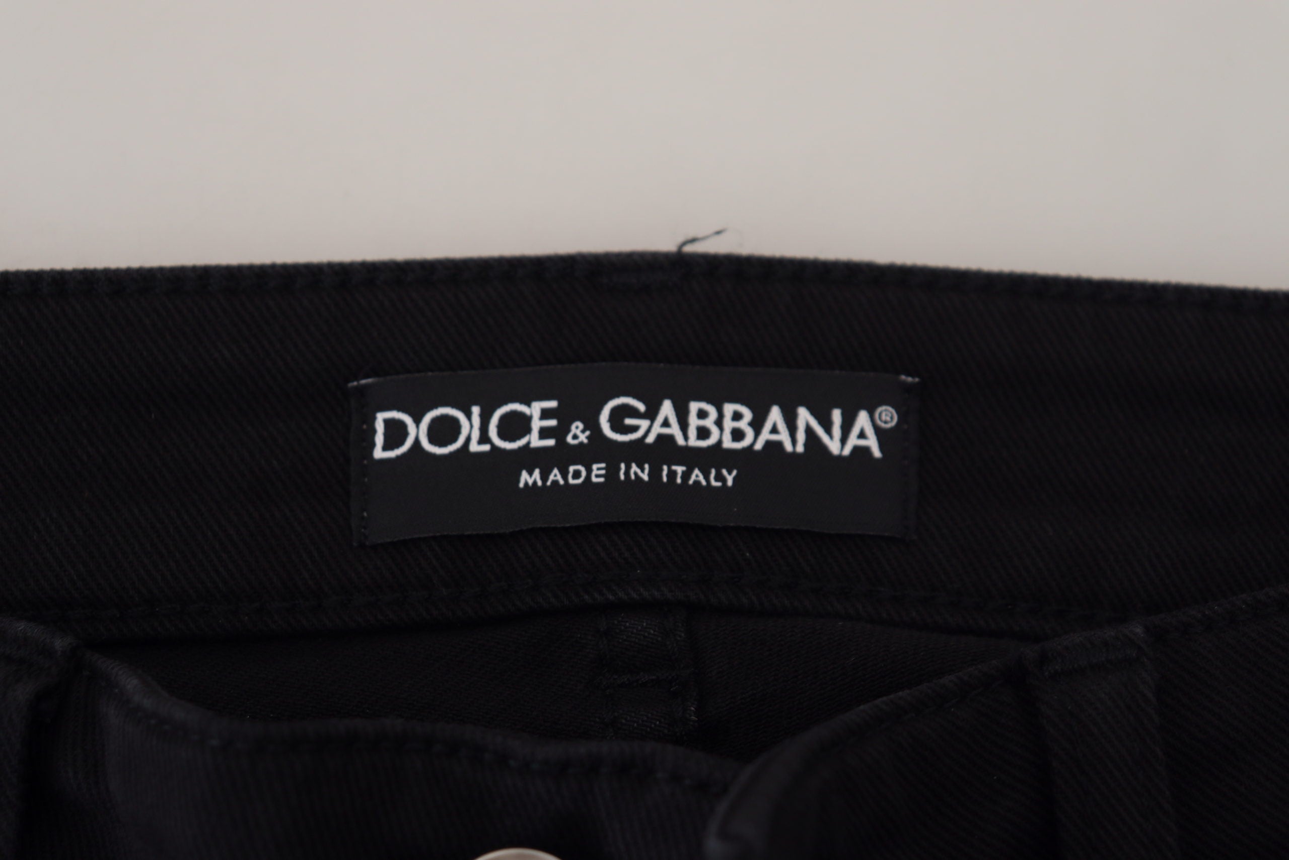 Dolce & Gabbana Black Cotton Skinny Women Denim Jeans - DEA STILOSA MILANO
