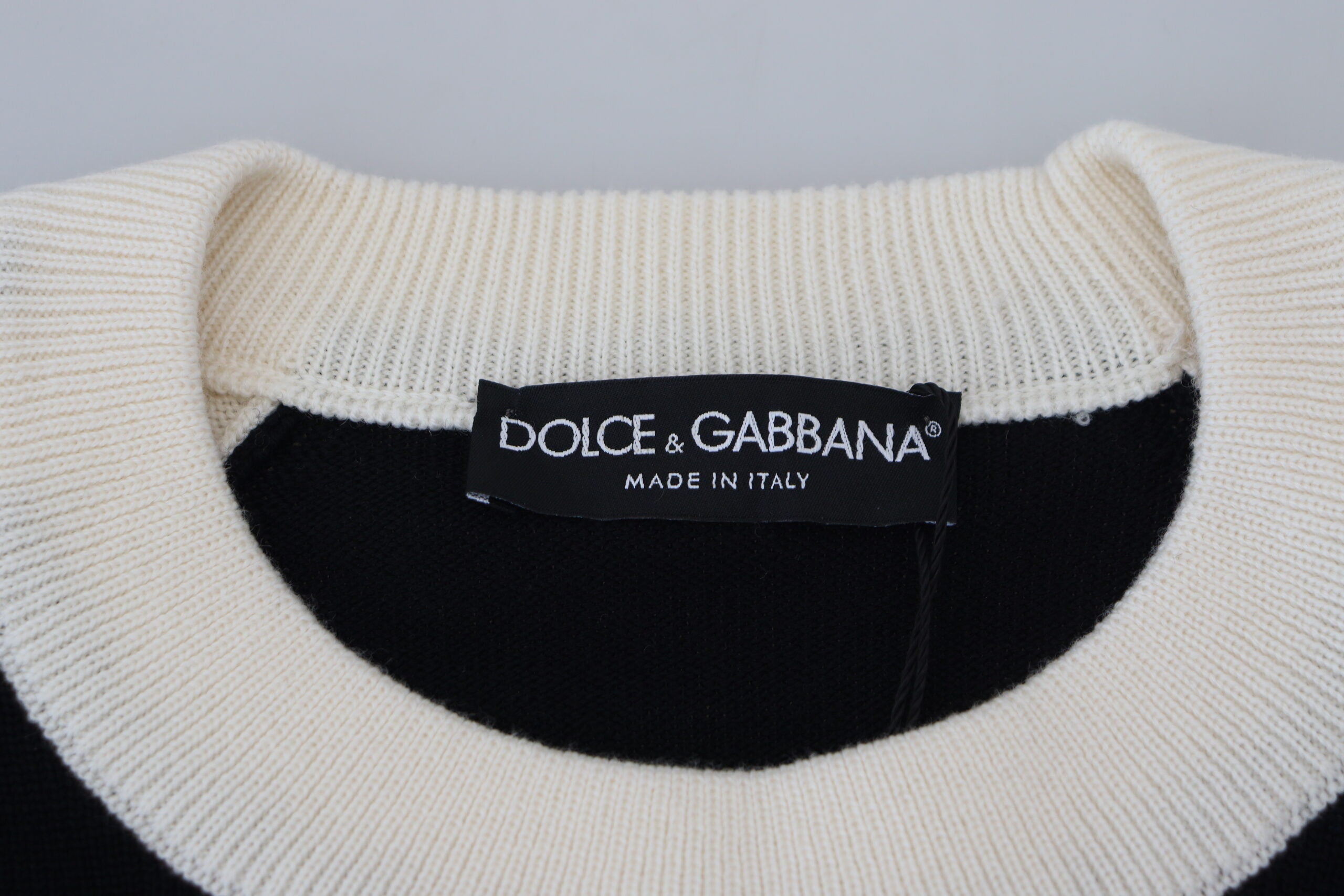 Dolce & Gabbana Multicolor Crew Neck Pullover Logo Sweater - DEA STILOSA MILANO