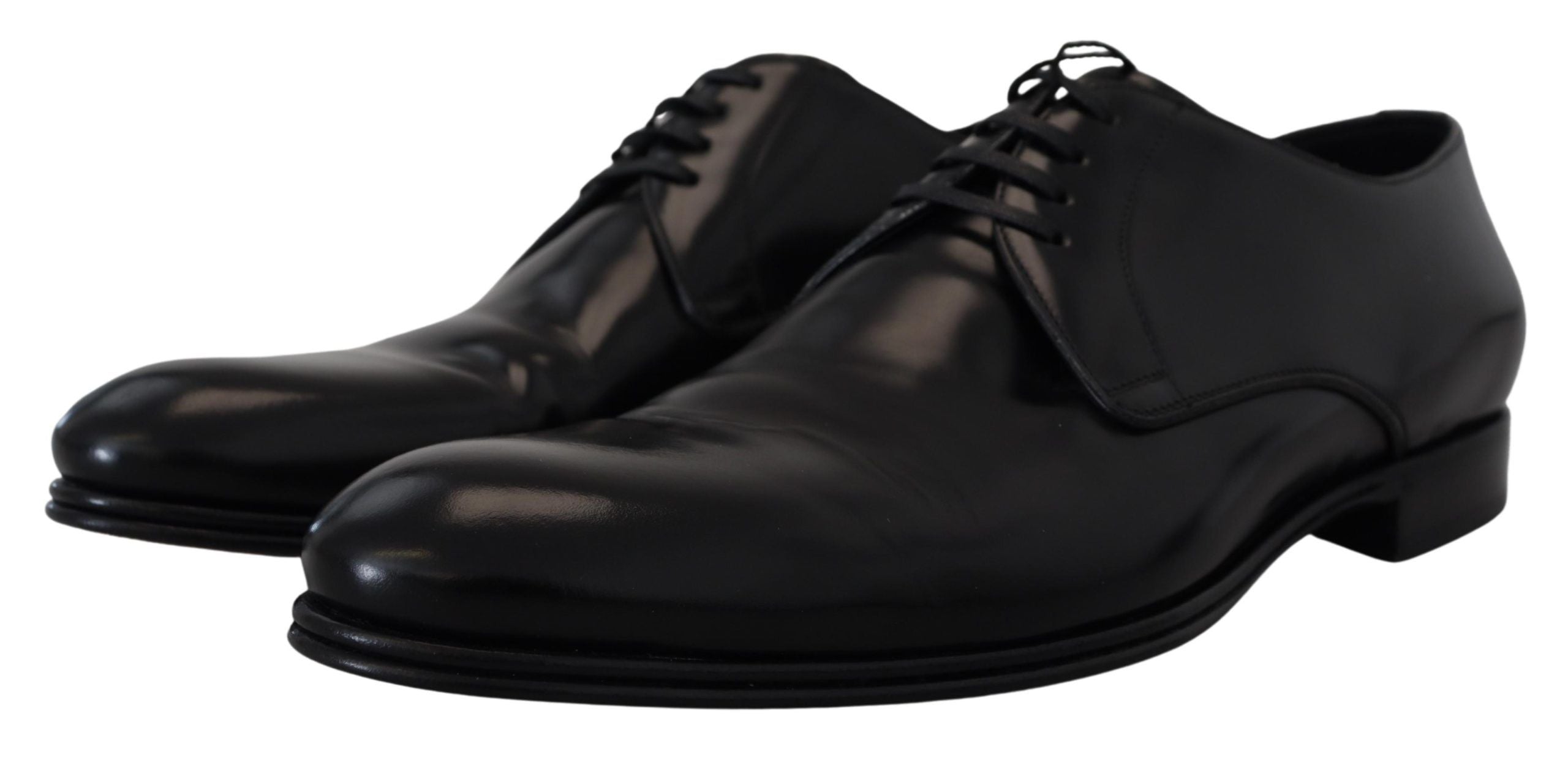 Dolce & Gabbana Black Leather Formal Dress Shoes - DEA STILOSA MILANO