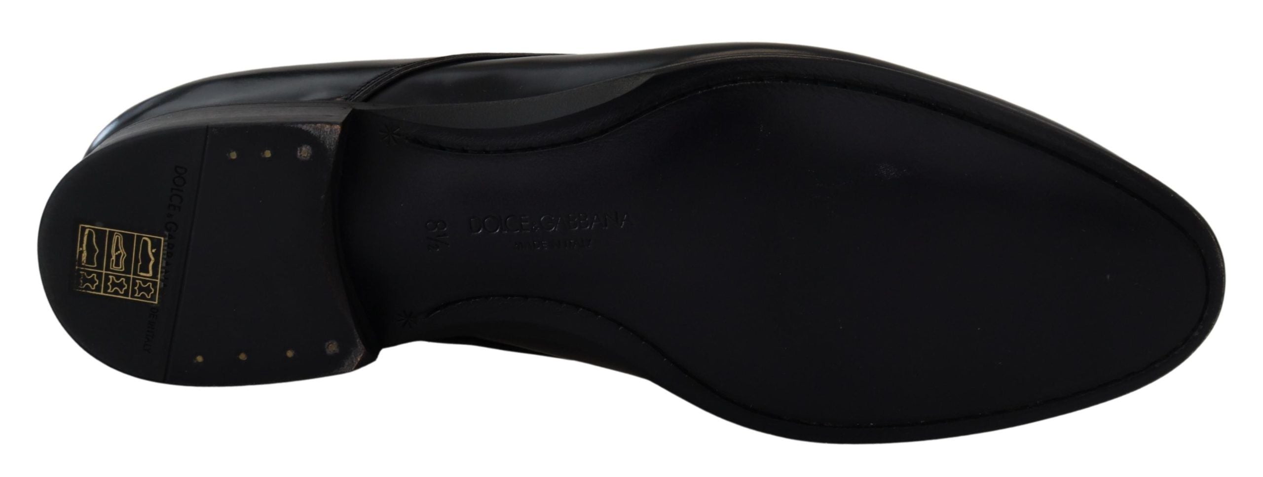 Dolce & Gabbana Black Leather Formal Dress Shoes - DEA STILOSA MILANO