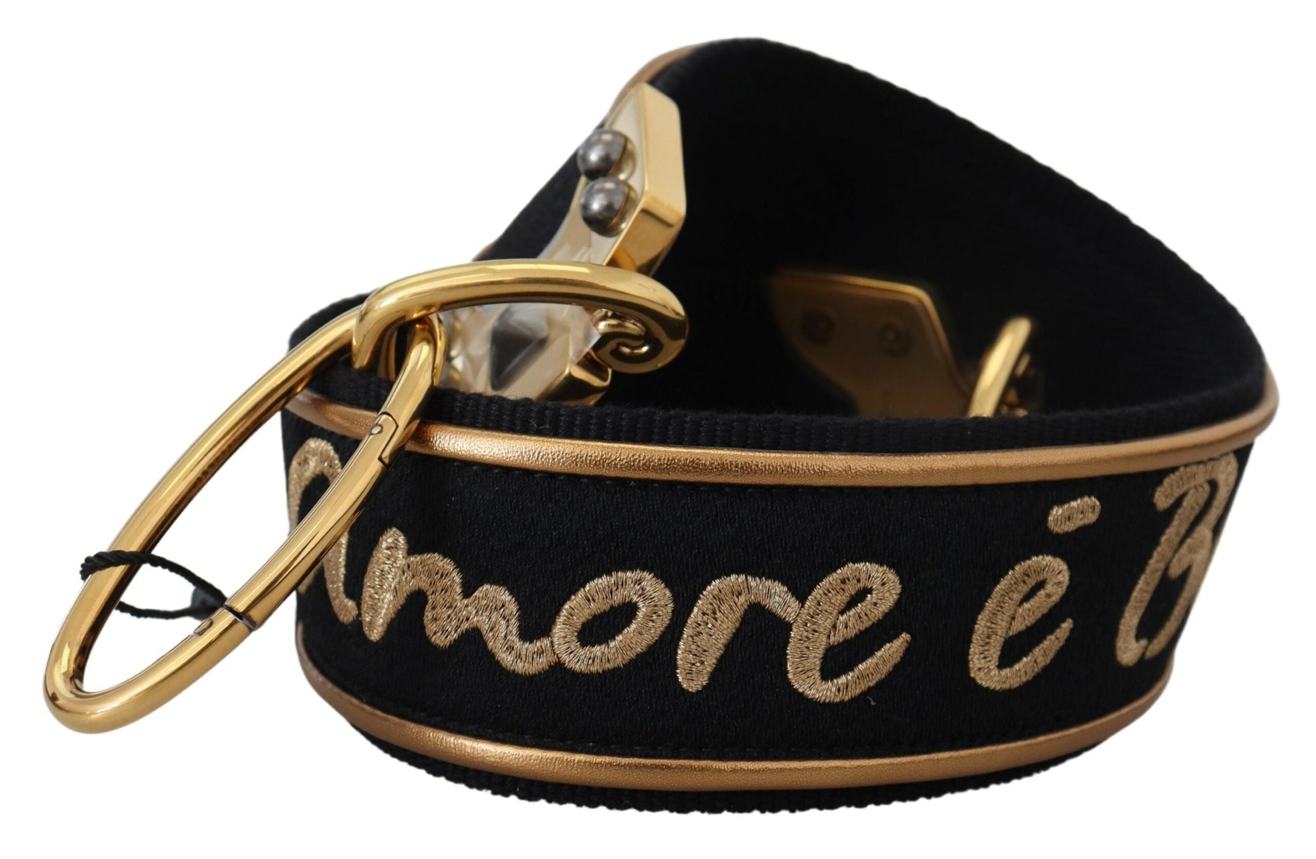 Dolce & Gabbana Black L'Amore E'Bellezza Bag Shoulder Strap - DEA STILOSA MILANO