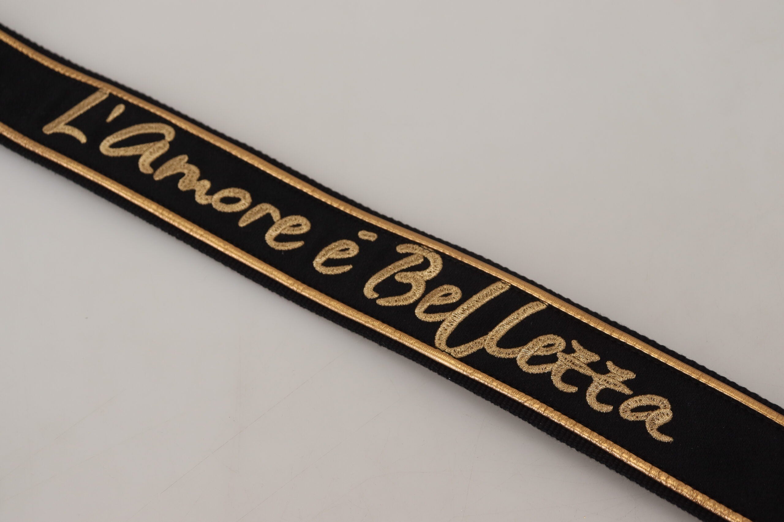 Dolce & Gabbana Black L'Amore E'Bellezza Bag Shoulder Strap - DEA STILOSA MILANO