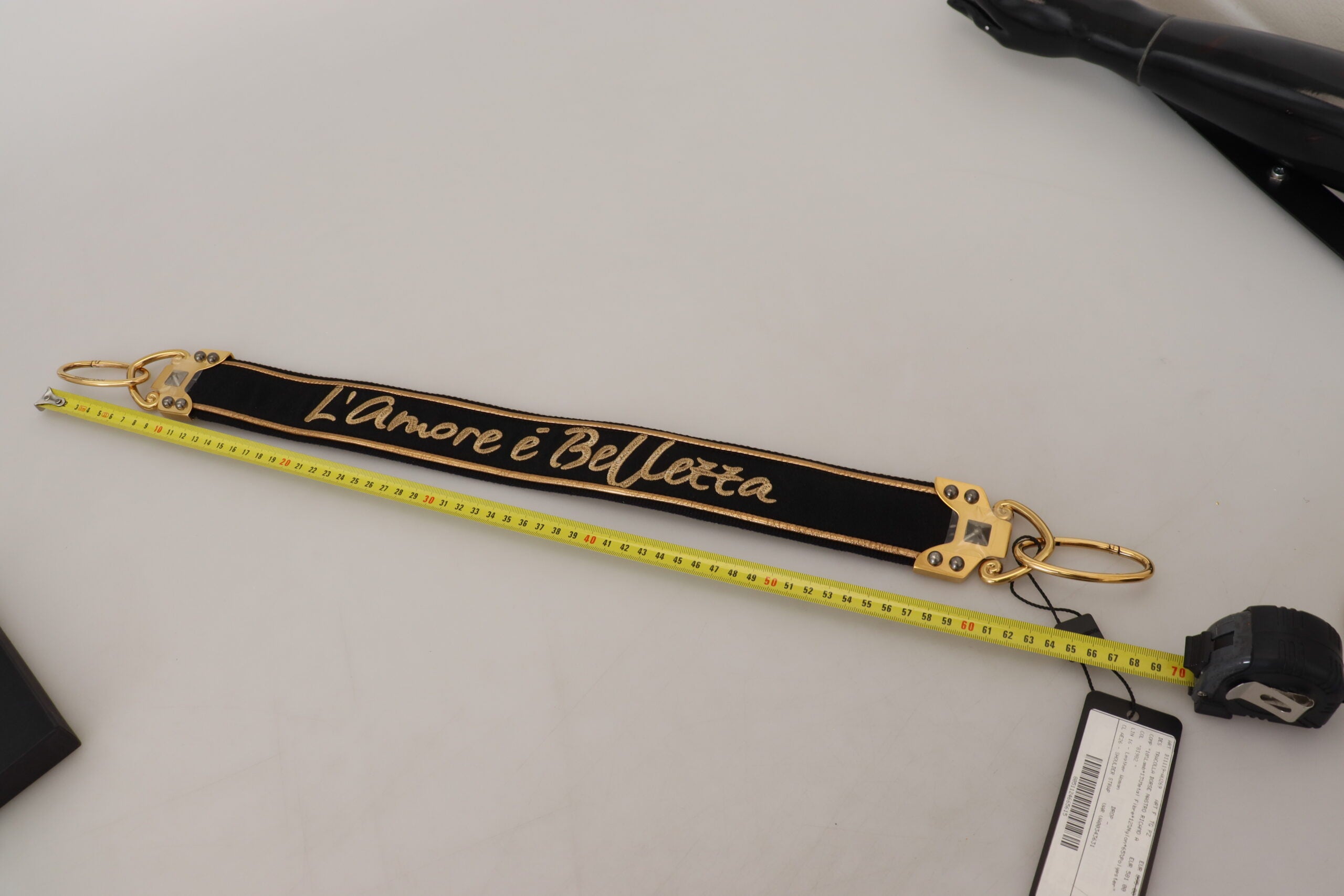 Dolce & Gabbana Black L'Amore E'Bellezza Bag Shoulder Strap - DEA STILOSA MILANO