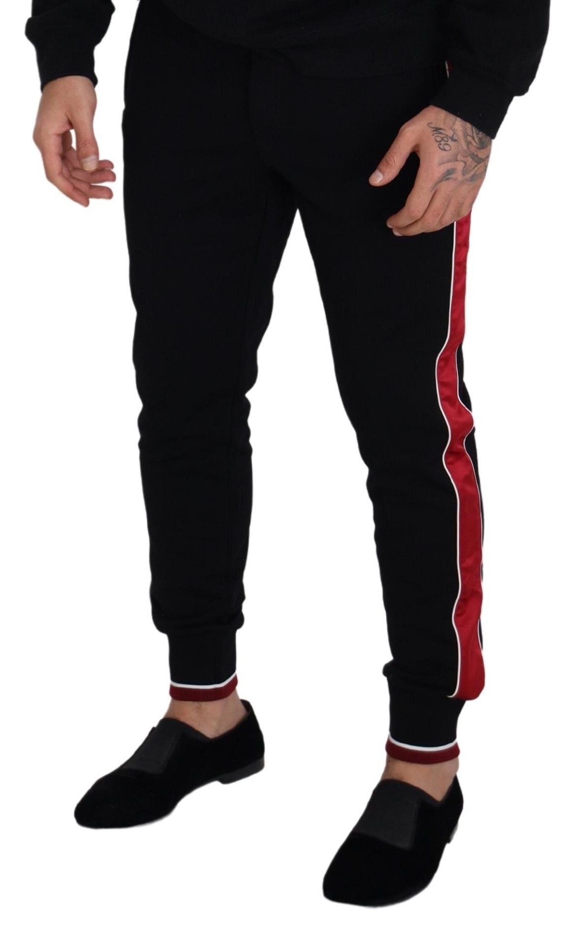 Dolce & Gabbana Black Cotton Logo Sweatpants Jogging Pants - DEA STILOSA MILANO