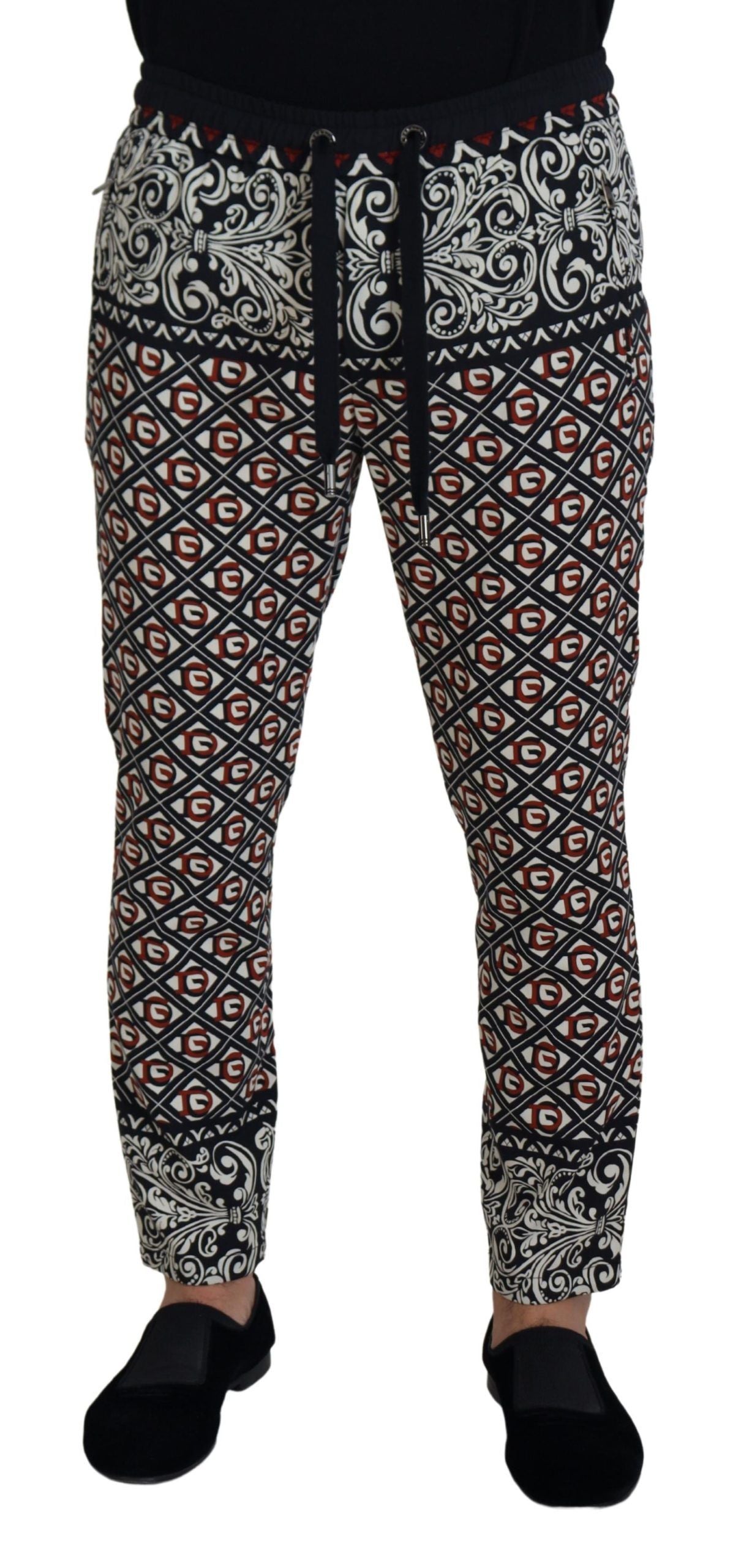 Dolce & Gabbana Multicolor Baroque Sweatpants Jogging Pants - DEA STILOSA MILANO