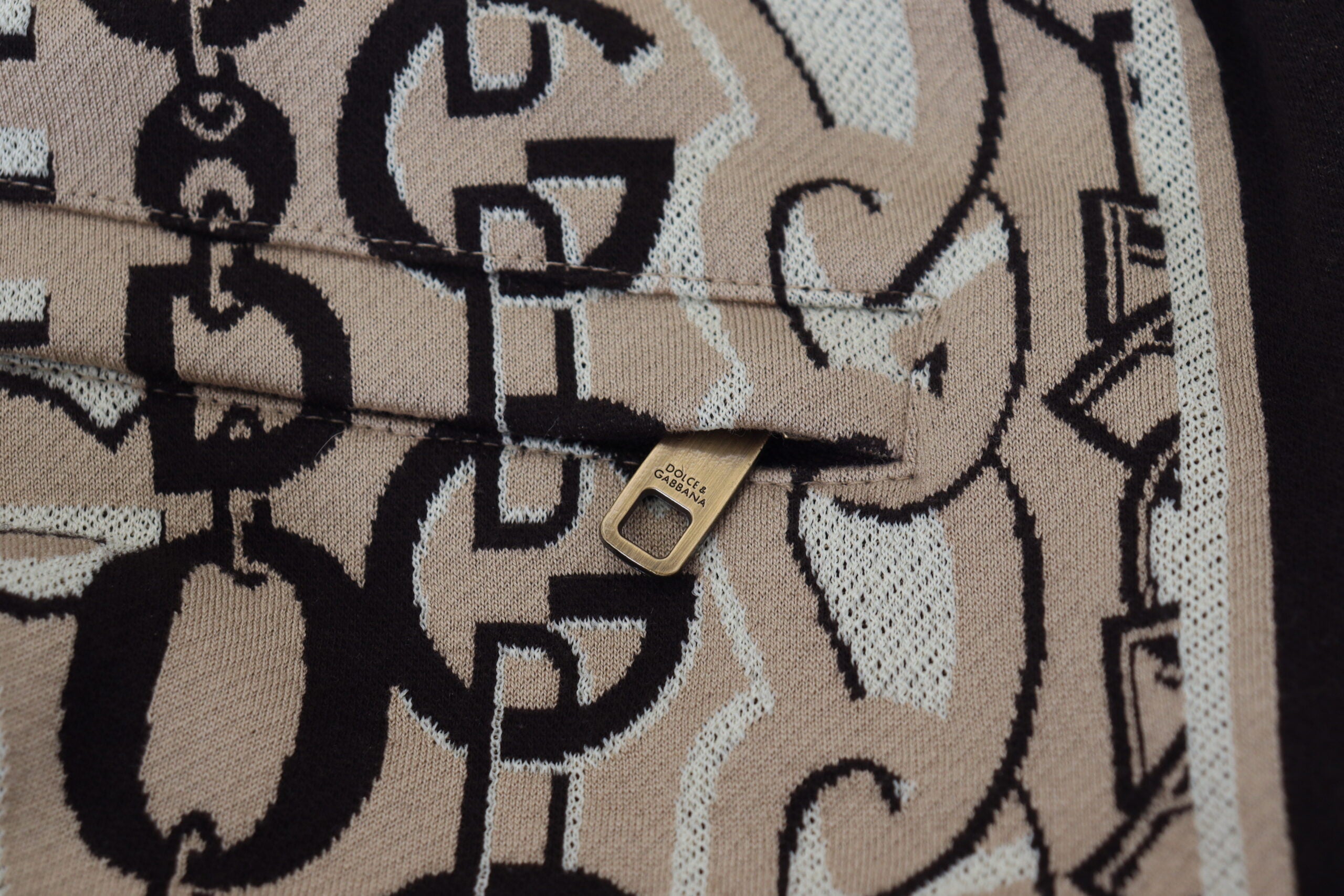 Dolce & Gabbana Beige Logo Print Cotton Jogger Pants - DEA STILOSA MILANO