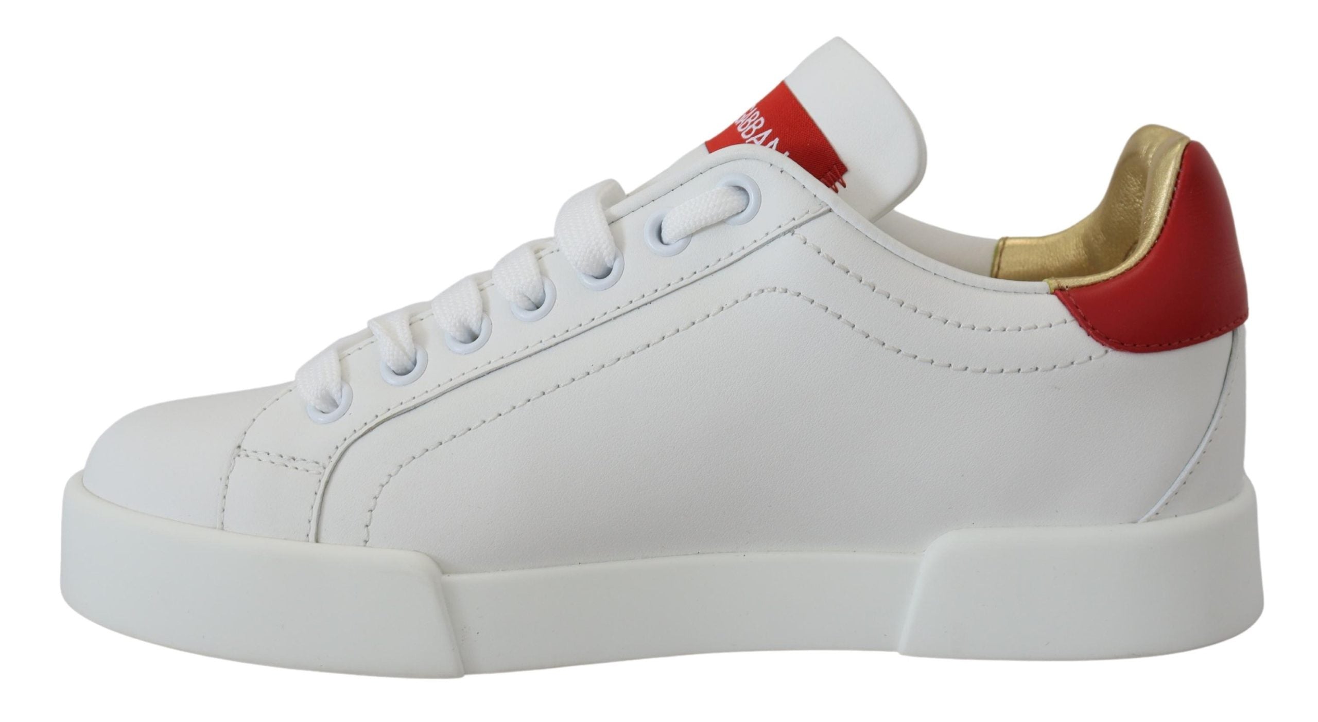 Dolce & Gabbana White Portofino Logo Classic Sneakers Shoes - DEA STILOSA MILANO