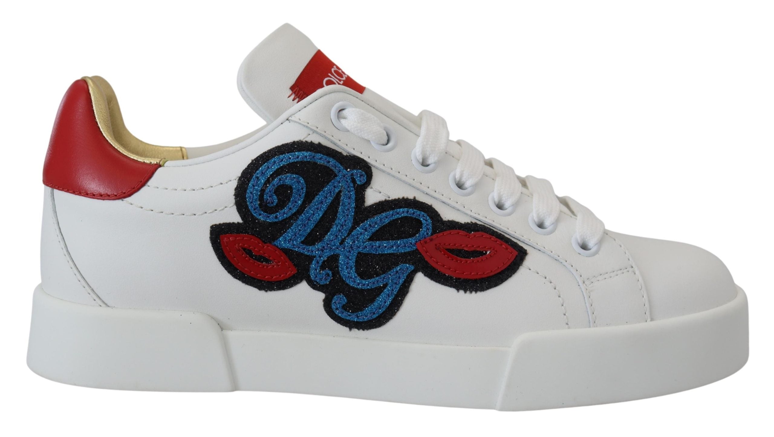 Dolce & Gabbana White Portofino Logo Classic Sneakers Shoes - DEA STILOSA MILANO