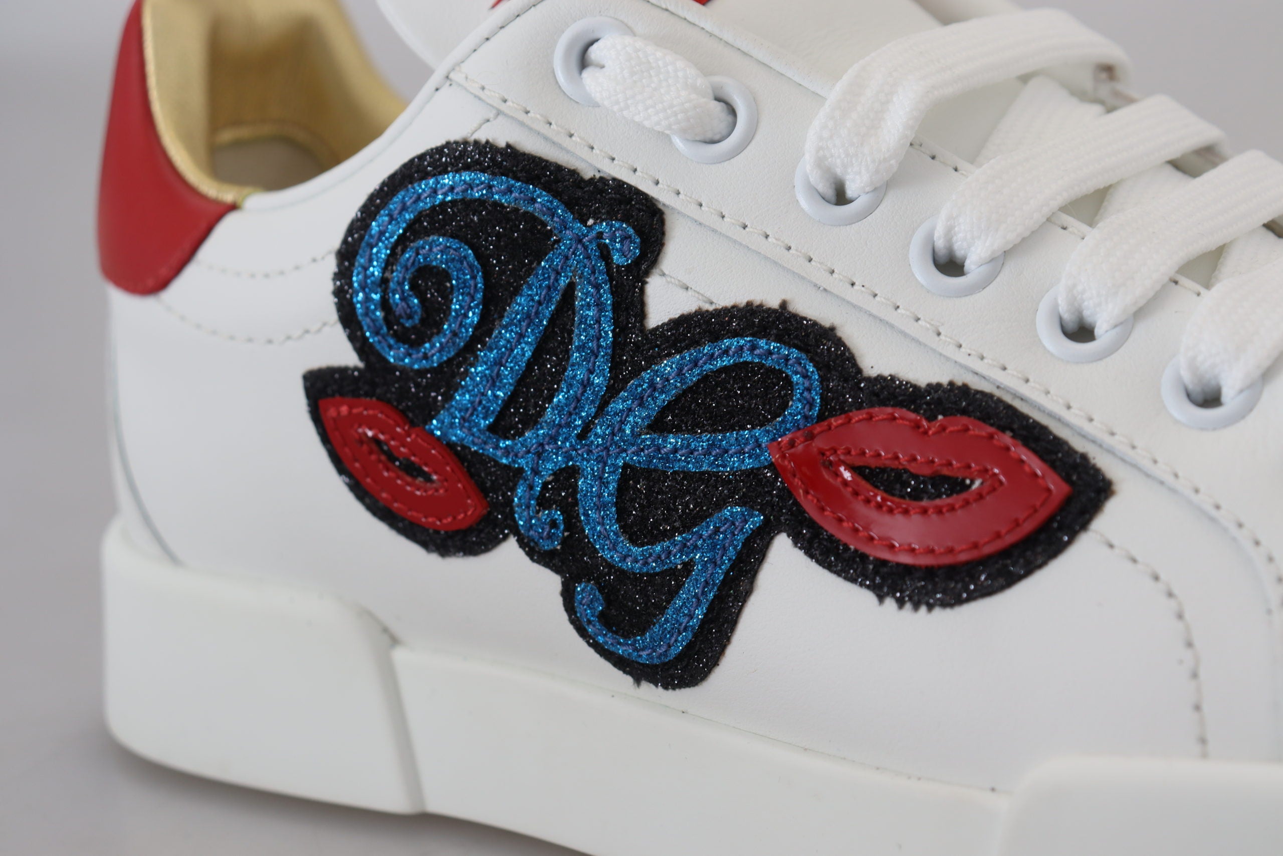 Dolce & Gabbana White Portofino Logo Classic Sneakers Shoes - DEA STILOSA MILANO