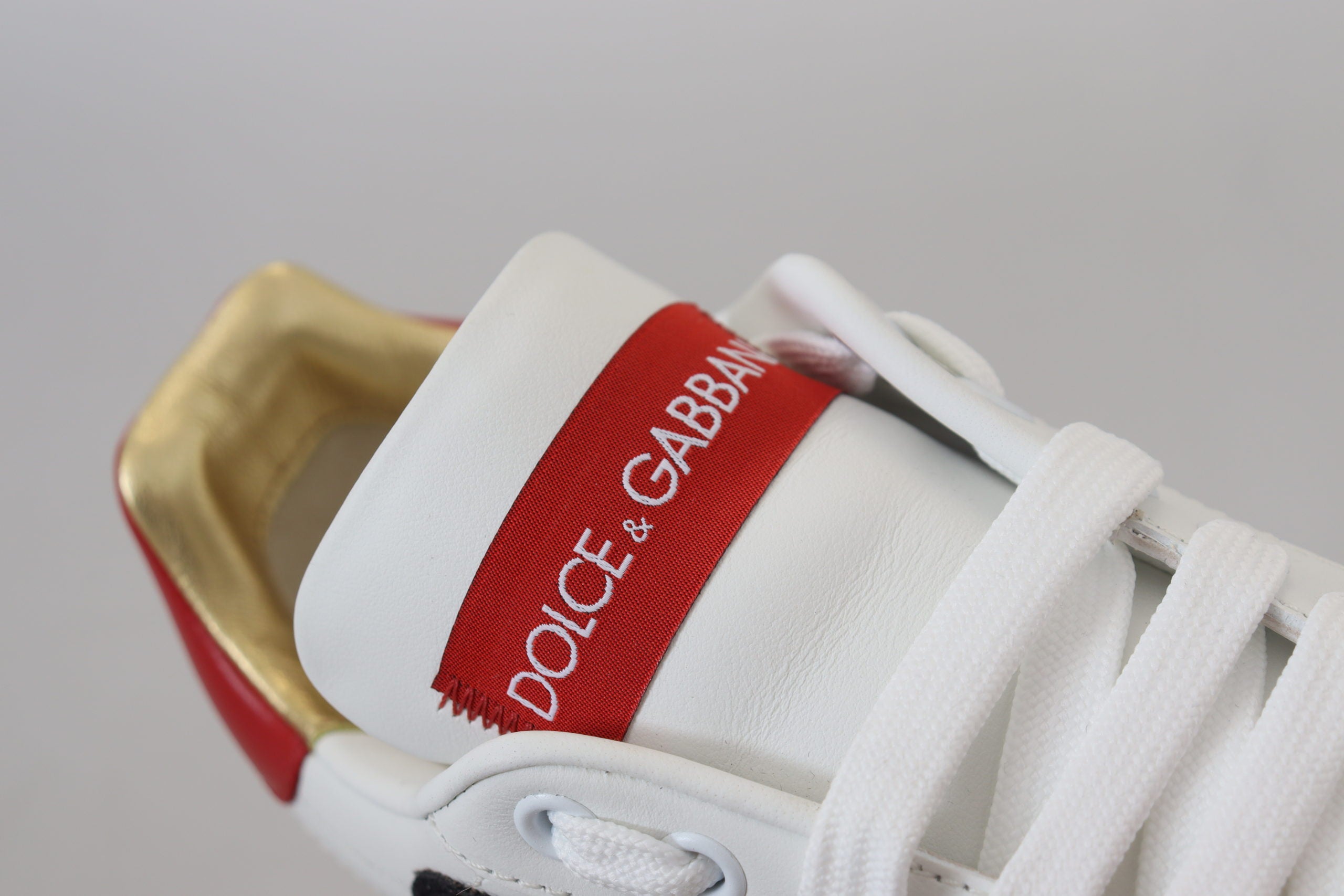 Dolce & Gabbana White Portofino Logo Classic Sneakers Shoes - DEA STILOSA MILANO