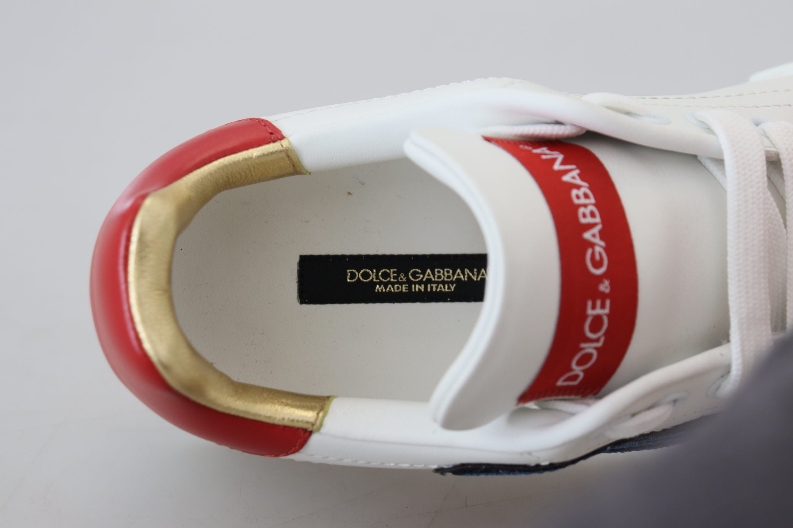 Dolce & Gabbana White Portofino Logo Classic Sneakers Shoes - DEA STILOSA MILANO