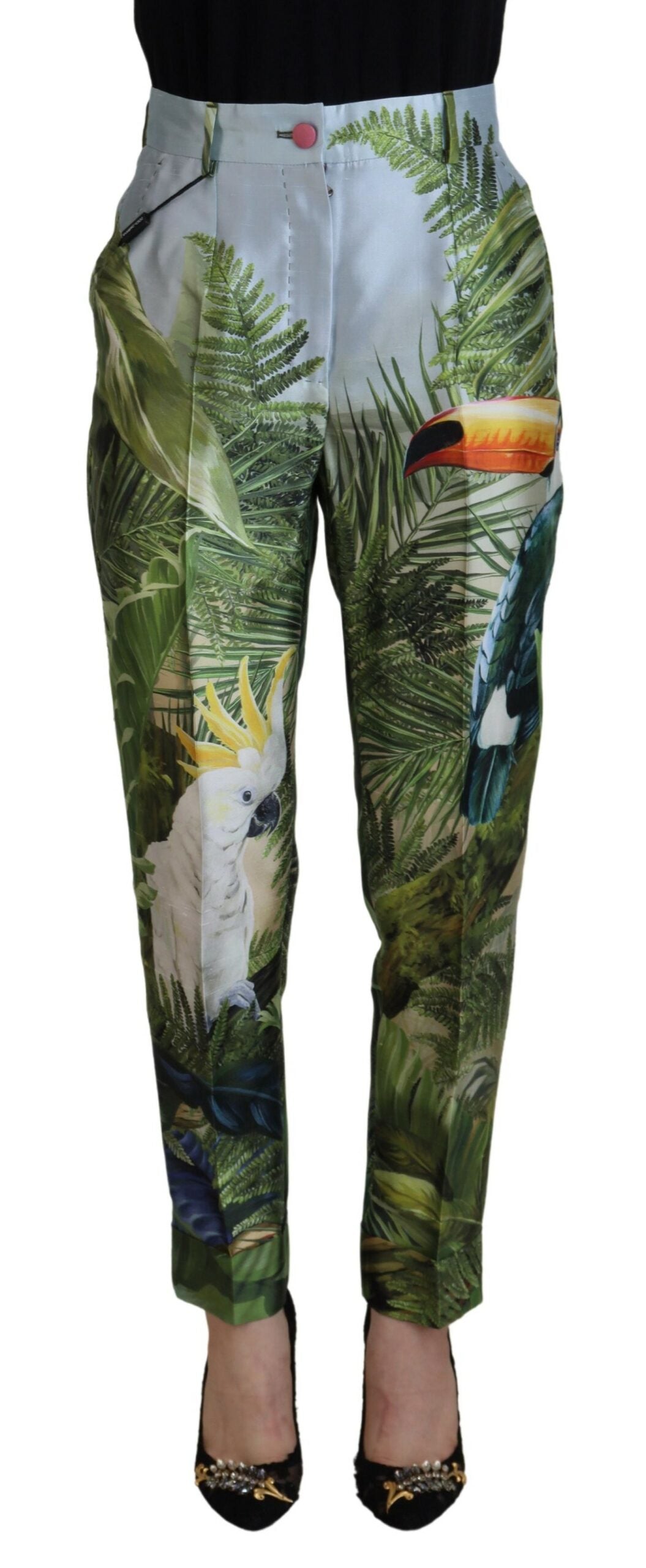 Dolce & Gabbana Multicolor JunglePrint Tapered Pants - DEA STILOSA MILANO