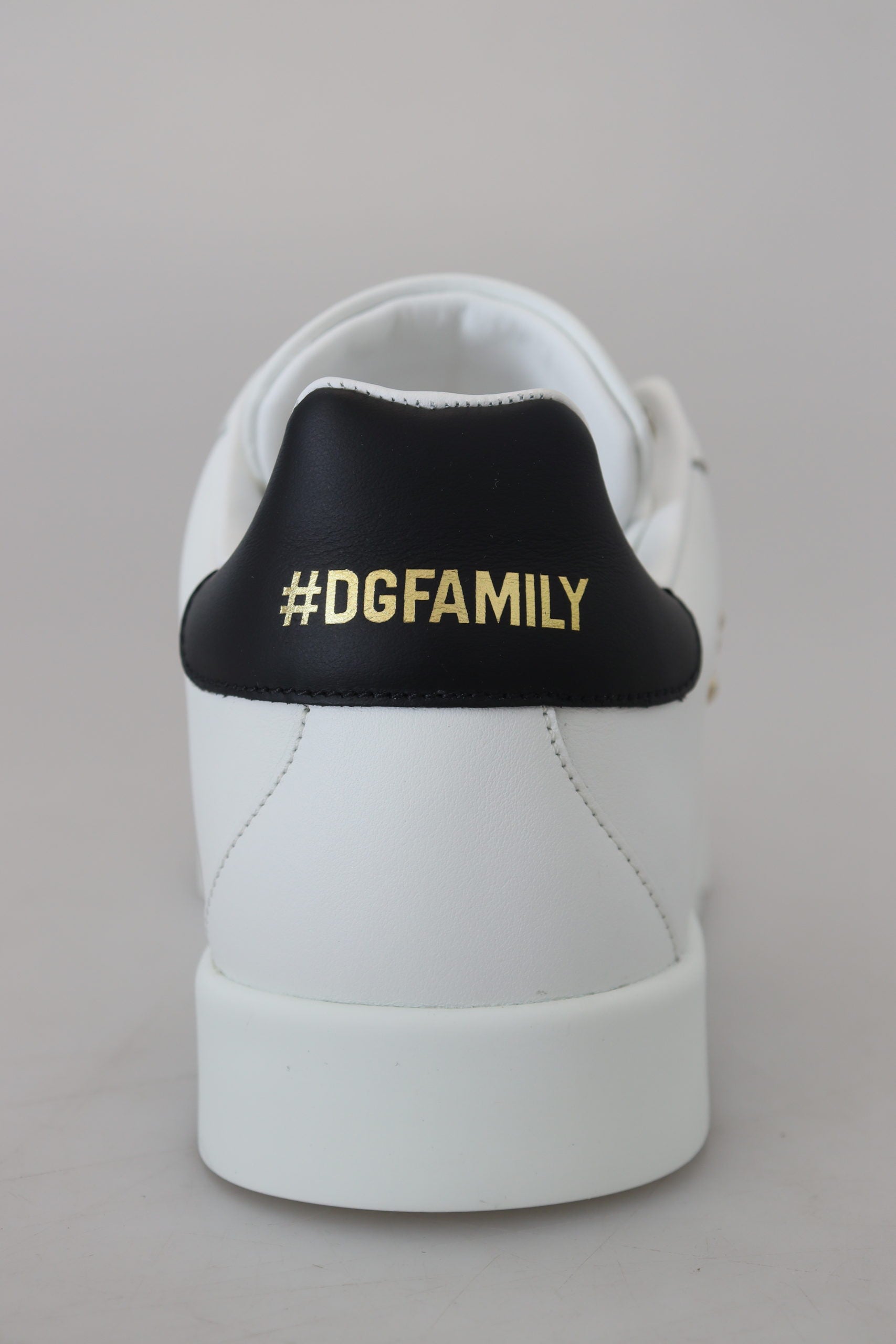 Dolce & Gabbana White Logo Patch Embellished Sneakers Shoes - DEA STILOSA MILANO